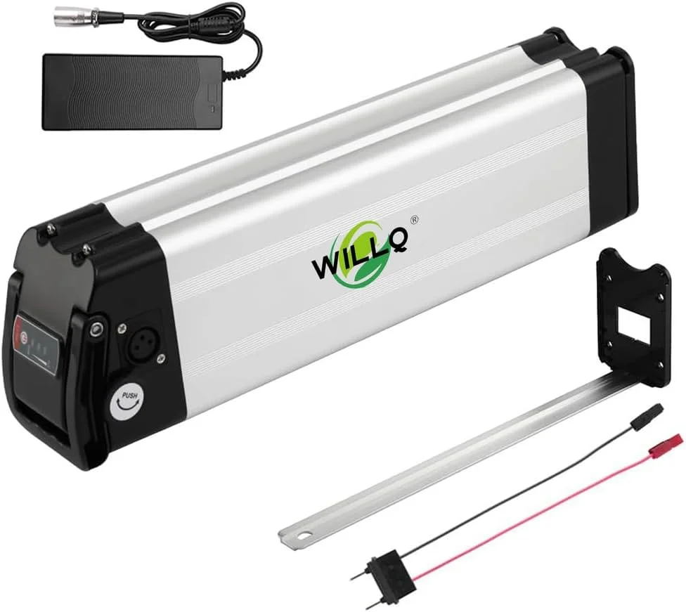 باطری ۴۸ ولت برای دوچرخه برقی، ۴۸ ولت ۱۰ آمپر ساعت، ۱۲ آمپر ساعت، ۱۵ آمپر ساعت، ۲۰ آمپر ساعت، بسته باتری لیتیوم یون با درگاه تخلیه ۲ پین برای کیت موتور اسکوتر تاشو ۲۵۰ وات - ۱۰۰۰ وات، ۴۸v20ah