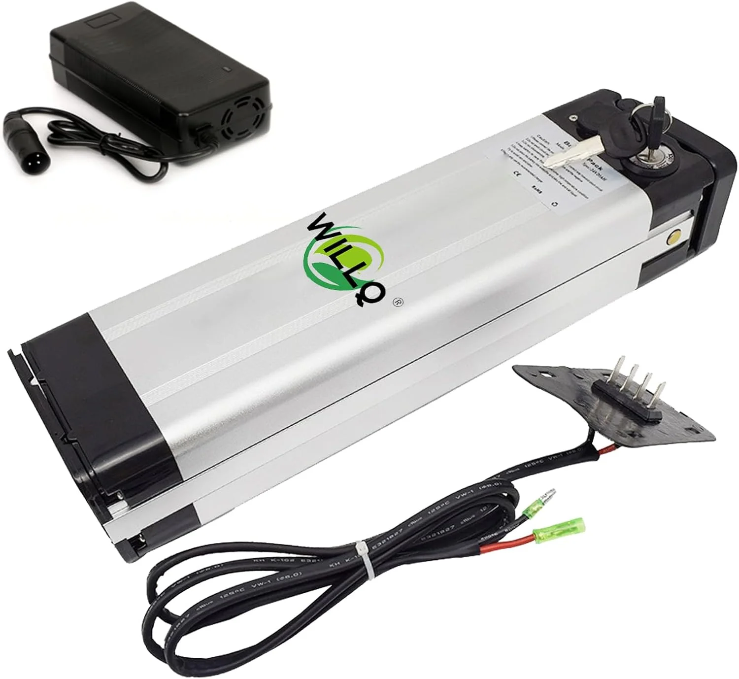 بسته باتری لیتیوم یونی دوچرخه برقی 24 ولت 8، 10، 13 و 15 آمپر ساعت برای کیت موتور دوچرخه تاشو برقی 350/200/100/50 وات، 24v15ah