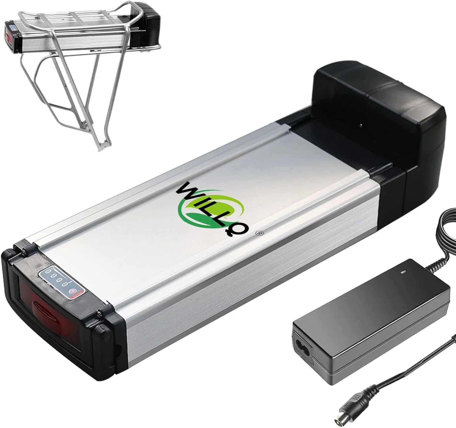 باتری لیتیوم یون 36 ولت 10، 12، 15، 20 و 30 آمپر ساعت، باتری لیتیومی جایگزین قفسه عقب برای کیت تبدیل موتور اسکوتر تاشو 100، 250، 500، 750 و 1080 وات، 36 ولت، 15 آمپر ساعت