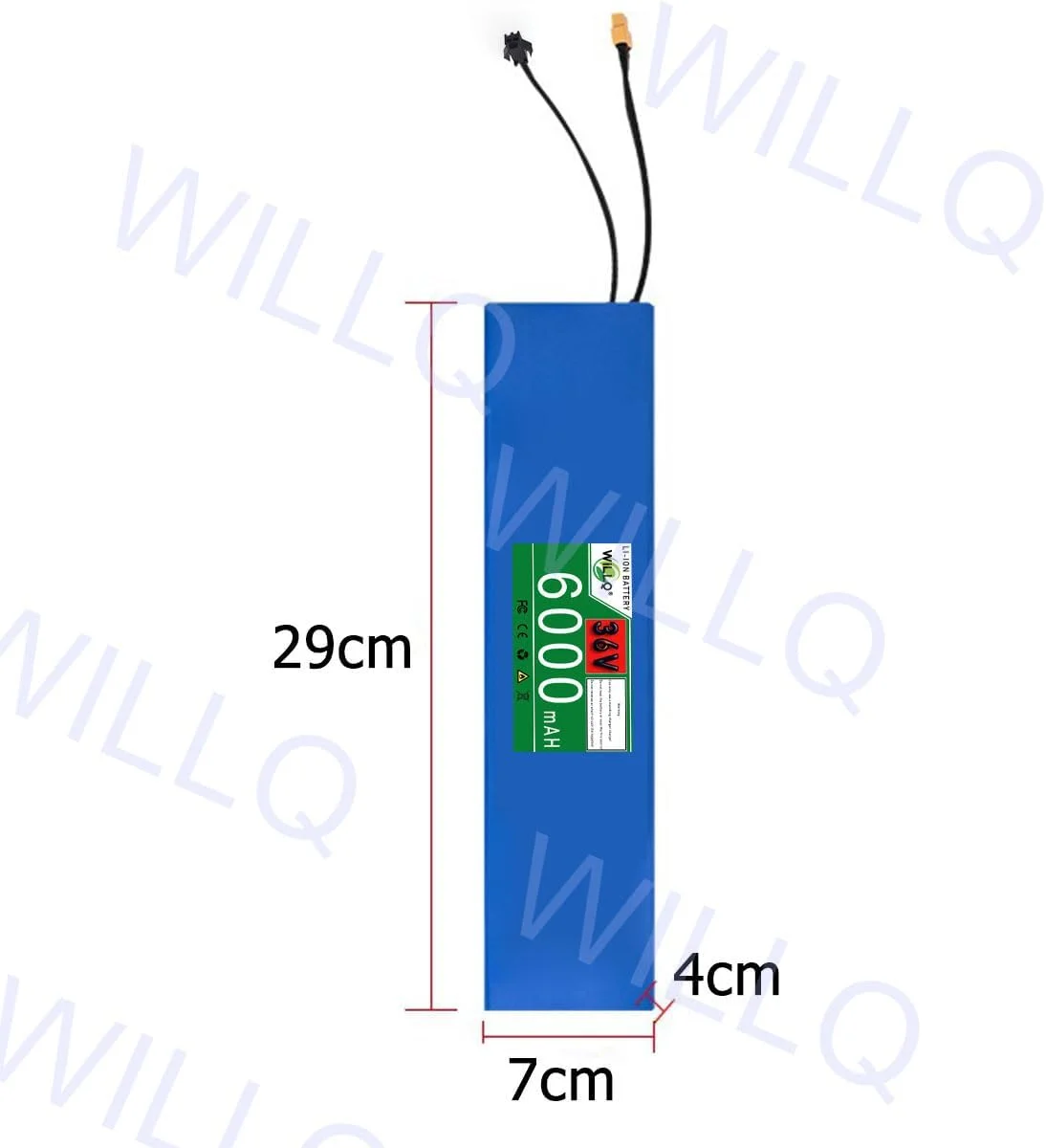 بسته باتری لیتیومی 36 ولت 6 آمپر ساعت برای اسکوتر تاشو، باتری جایگزین اسکوتر برقی 6000 میلی آمپر ساعت با پلاگین XT60 + SM