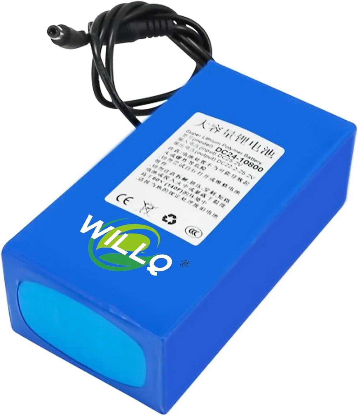 بسته باتری لیتیوم-یونی پلیمری قابل شارژ 24 ولت 10800 میلی آمپر ساعت برای سیستم های هشدار/جعبه های نور تبلیغاتی LED/بلندگوهای فضای باز/نوار نور و دستگاه های 24 ولتی