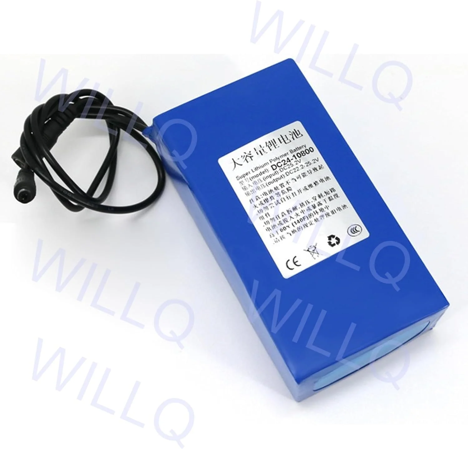 بسته باتری لیتیوم-یونی پلیمری قابل شارژ 24 ولت 10800 میلی آمپر ساعت برای سیستم های هشدار/جعبه های نور تبلیغاتی LED/بلندگوهای فضای باز/نوار نور و دستگاه های 24 ولتی
