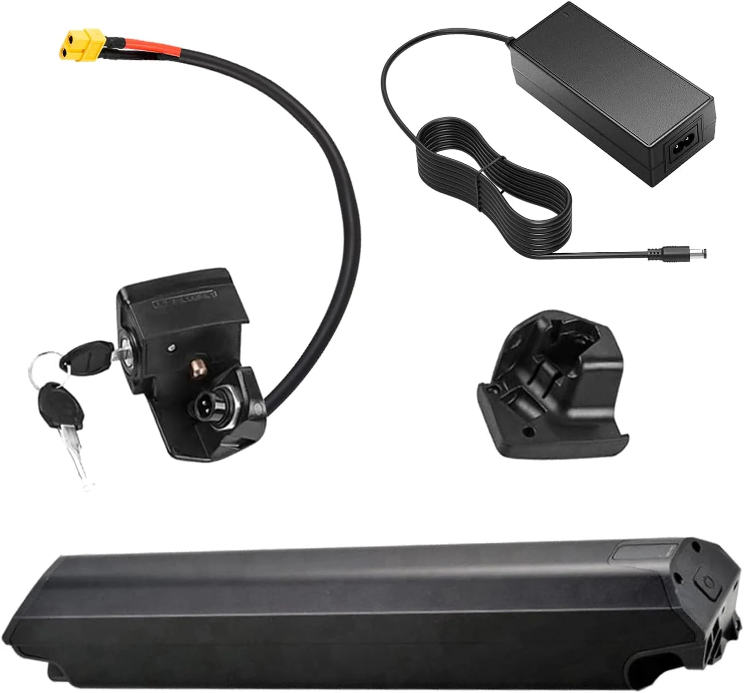 باتری لیتیومی 36 ولت 10 آمپر ساعت، 11.6 آمپر ساعت، 12.8 آمپر ساعت، 7.5 آمپر ساعت، 14 آمپر ساعت، باتری های لیتیوم یونی 36 ولت برای موتورهای 250 وات - 550 وات به همراه شارژر و پورت 2 هسته