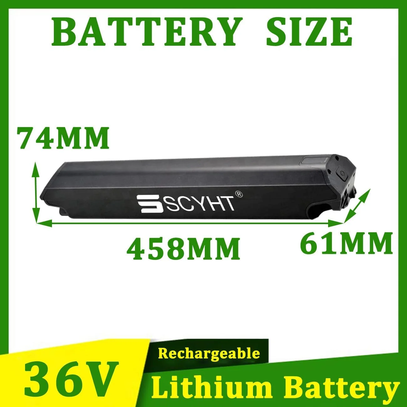 باتری لیتیومی 36 ولت 10 آمپر ساعت، 11.6 آمپر ساعت، 12.8 آمپر ساعت، 7.5 آمپر ساعت، 14 آمپر ساعت، باتری های لیتیوم یونی 36 ولت برای موتورهای 250 وات - 550 وات به همراه شارژر و پورت 2 هسته