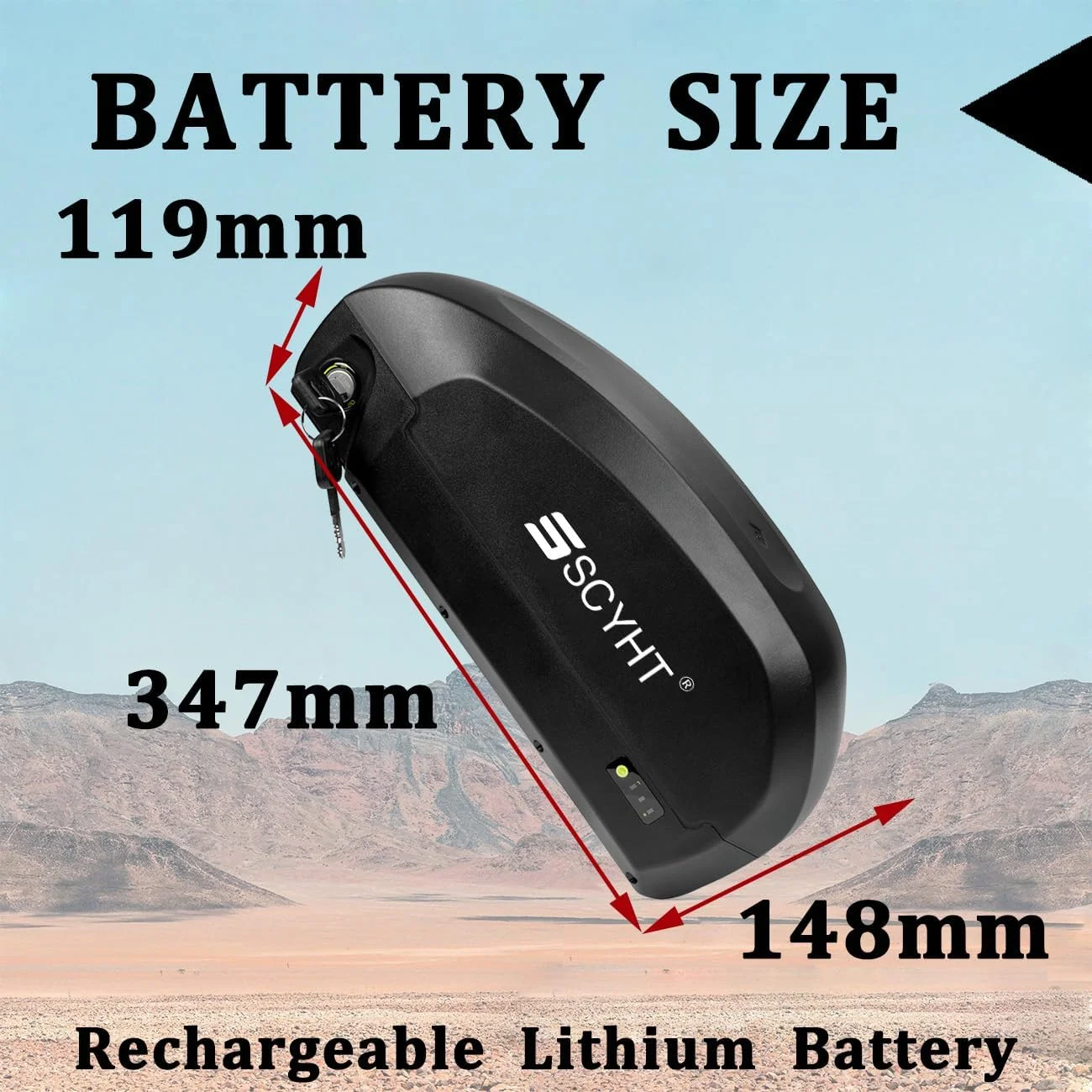 باطری لیتیومی 48 ولت 20 آمپر ساعت 24.5 آمپر ساعت 18.2 آمپر ساعت باطری قابل جابجایی 36 ولت باطری های لوله پایین 48 ولت لیتیوم یون با شارژر و پورت 5 هسته ای برای موتورهای 250 وات - 1200 وات، 48v20ah xt60