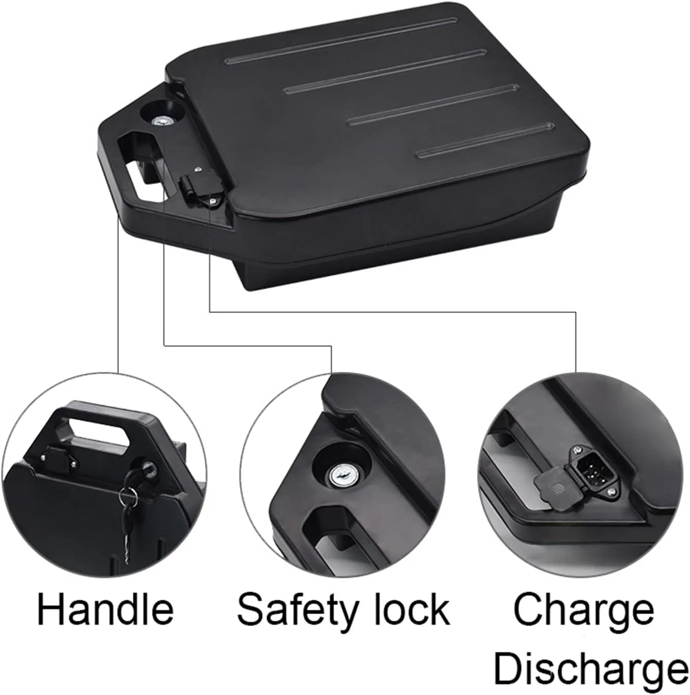 بسته باتری لیتیوم یون 60 ولت 12 آمپر ساعت 15 آمپر ساعت 20 آمپر ساعت 25 آمپر ساعت برای دوچرخه برقی، مناسب موتور سیکلت و دوچرخه برقی دو چرخ، موتور 1500 وات 1000 وات 500 وات، 60v20ah
