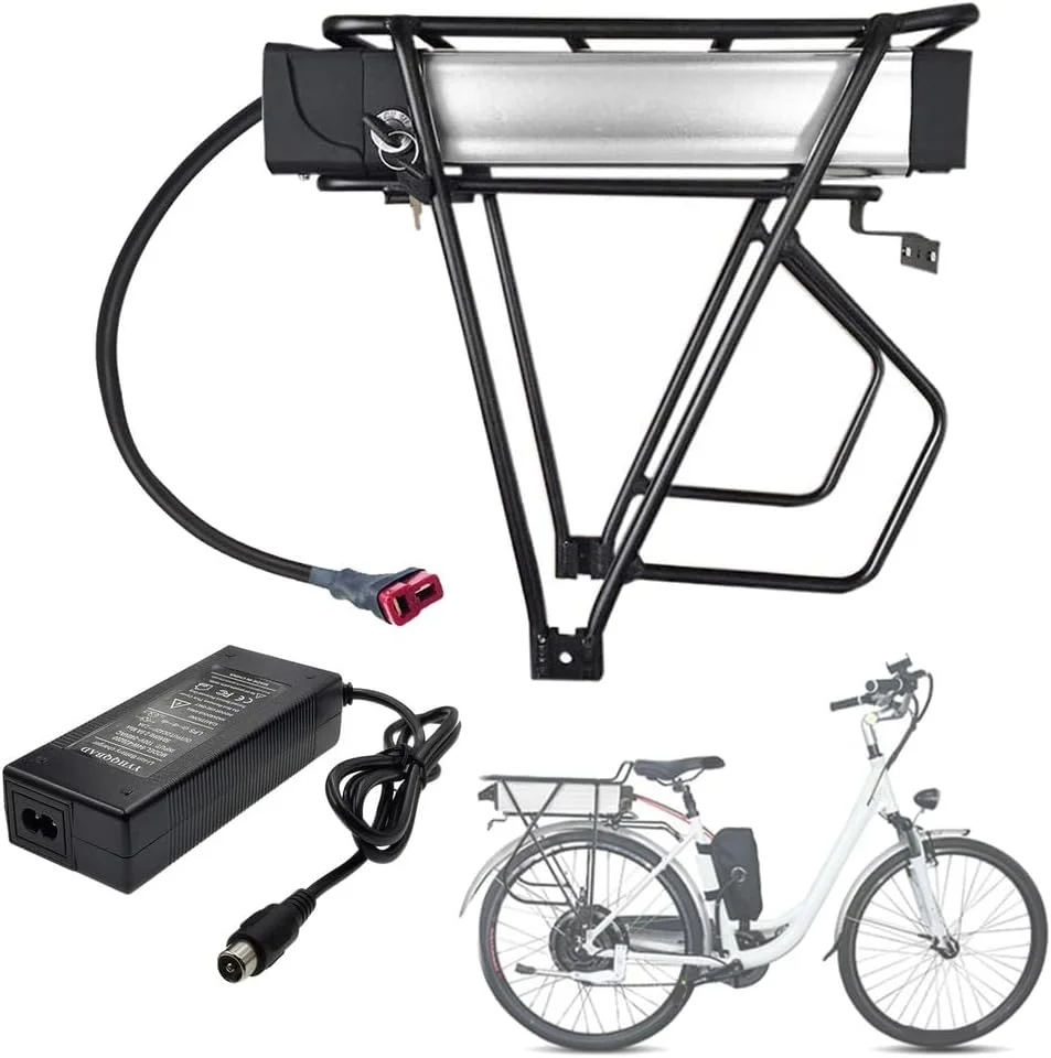 باتری لیتیومی 36 ولت 20 آمپر ساعت 18 آمپر ساعت باتری قابل جابجایی 15 آمپر ساعت باتری های لیتیوم یونی 48 ولت باتری های قفسه عقب برای موتورهای 200 وات - 1000 وات به همراه شارژر و براکت