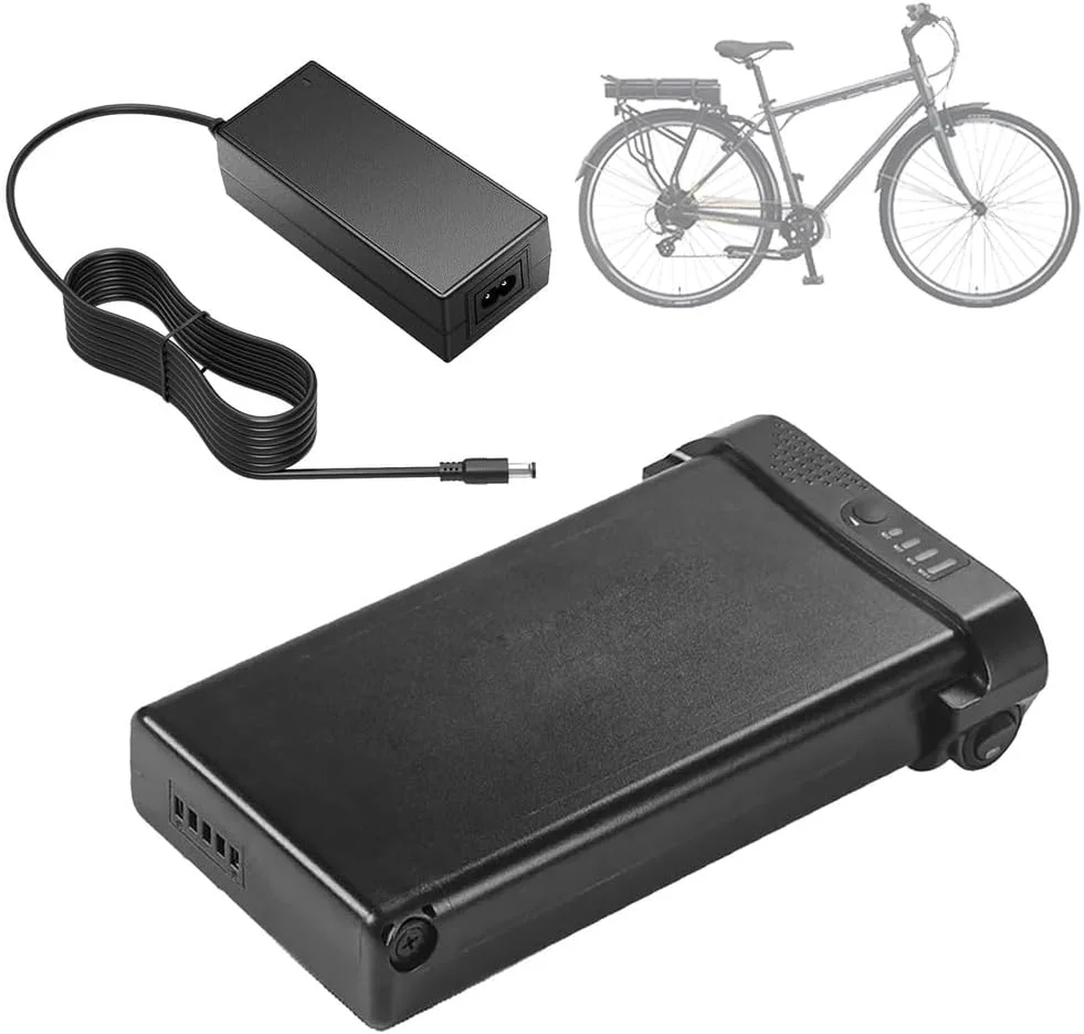 باتری لیتیومی 36 ولت 7.8 آمپر ساعت 10.5 آمپر ساعت، باتری جایگزین 36 ولت قفسه عقب 14 آمپر ساعت 10.4 آمپر ساعت، باتری های لیتیوم یونی 24 ولت برای موتورهای 200 وات - 400 وات با شارژر و پورت 5 سوراخ