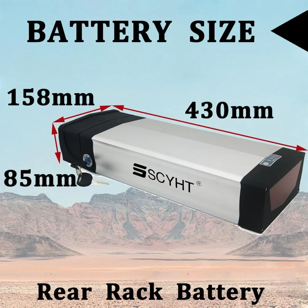 باتری لیتیومی 36 ولت 20 آمپر ساعت 18 آمپر ساعت باتری قابل جابجایی 15 آمپر ساعت باتری های لیتیوم یونی 48 ولت باتری های قفسه عقب برای موتورهای 200 وات - 1000 وات به همراه شارژر و براکت