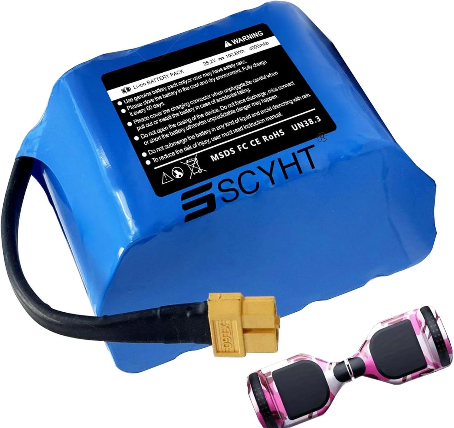 بسته باتری لیتیومی 6S 25.2V و بسته باتری لیتیومی 7S 29.4V با ظرفیت 4Ah/4000mAh، جایگزینی باتری لیتیوم-یون برای اسکوتر برقی/لوازم جانبی یدکی اسکوتر تعادلی