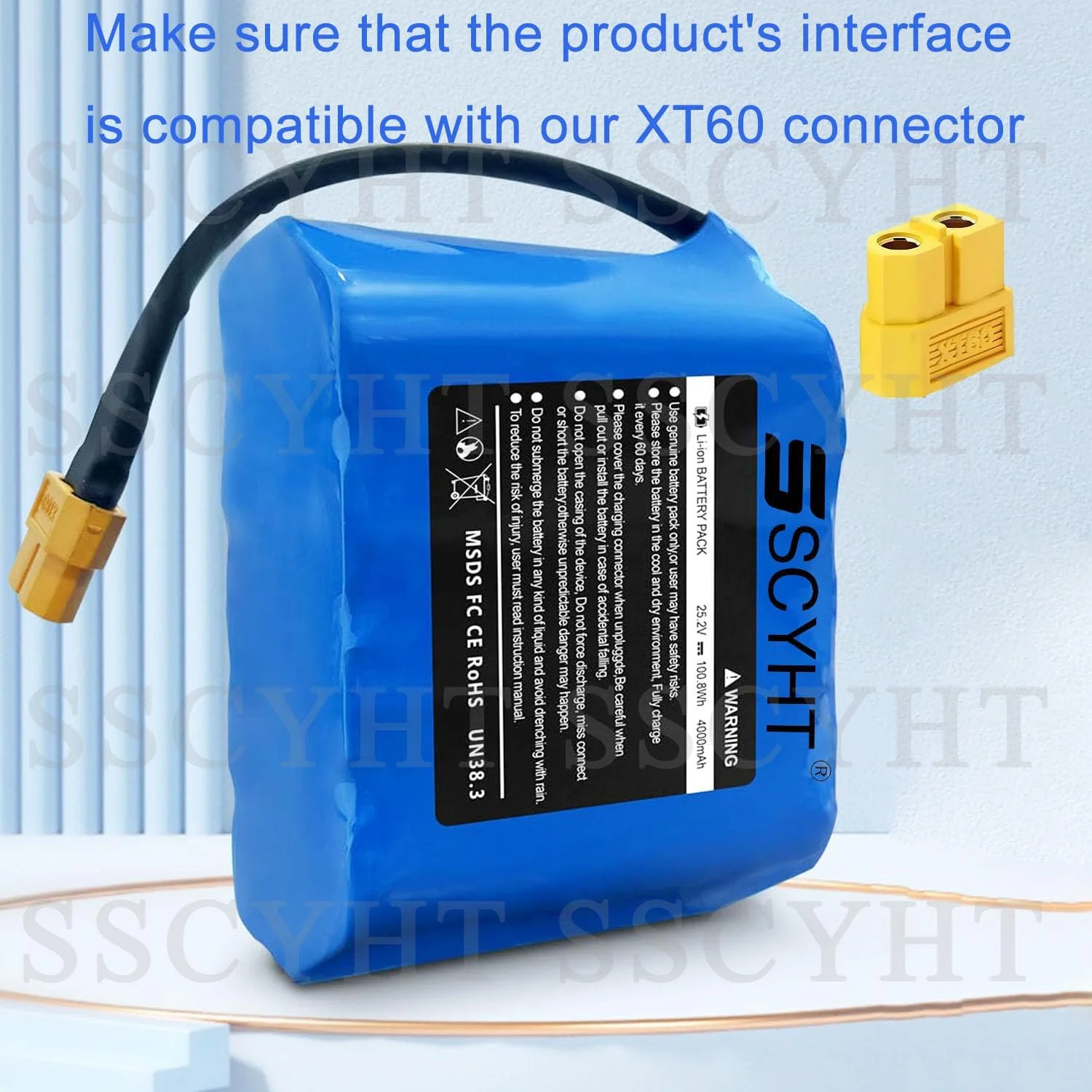 بسته باتری لیتیومی 6S 25.2V و بسته باتری لیتیومی 7S 29.4V با ظرفیت 4Ah/4000mAh، جایگزینی باتری لیتیوم-یون برای اسکوتر برقی/لوازم جانبی یدکی اسکوتر تعادلی