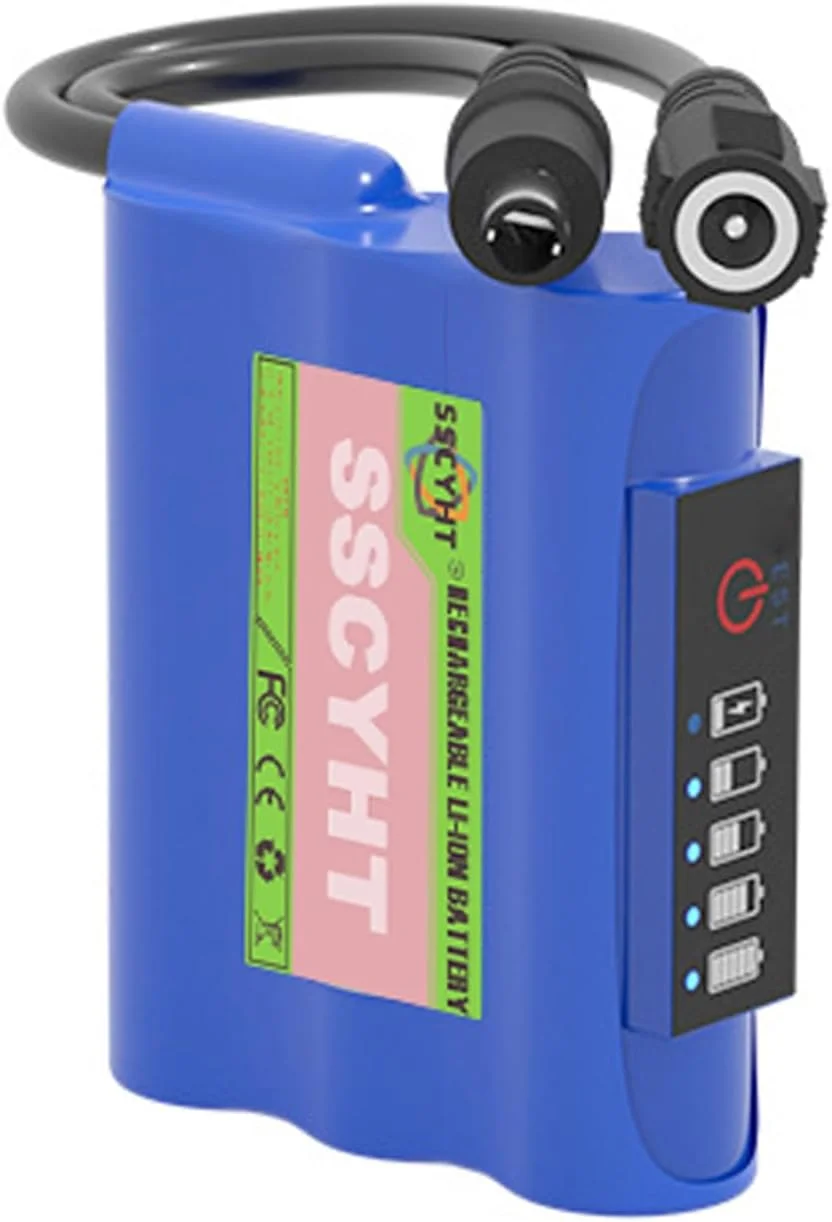 بسته باتری لیتیوم-یونی DC 12V با ظرفیت بالا 3000mAh 6000mAh 9000mAh، باتری لیتیومی قابل شارژ جایگزین برای دستگاه های قابل حمل 12V DC، 12v3000mah 1