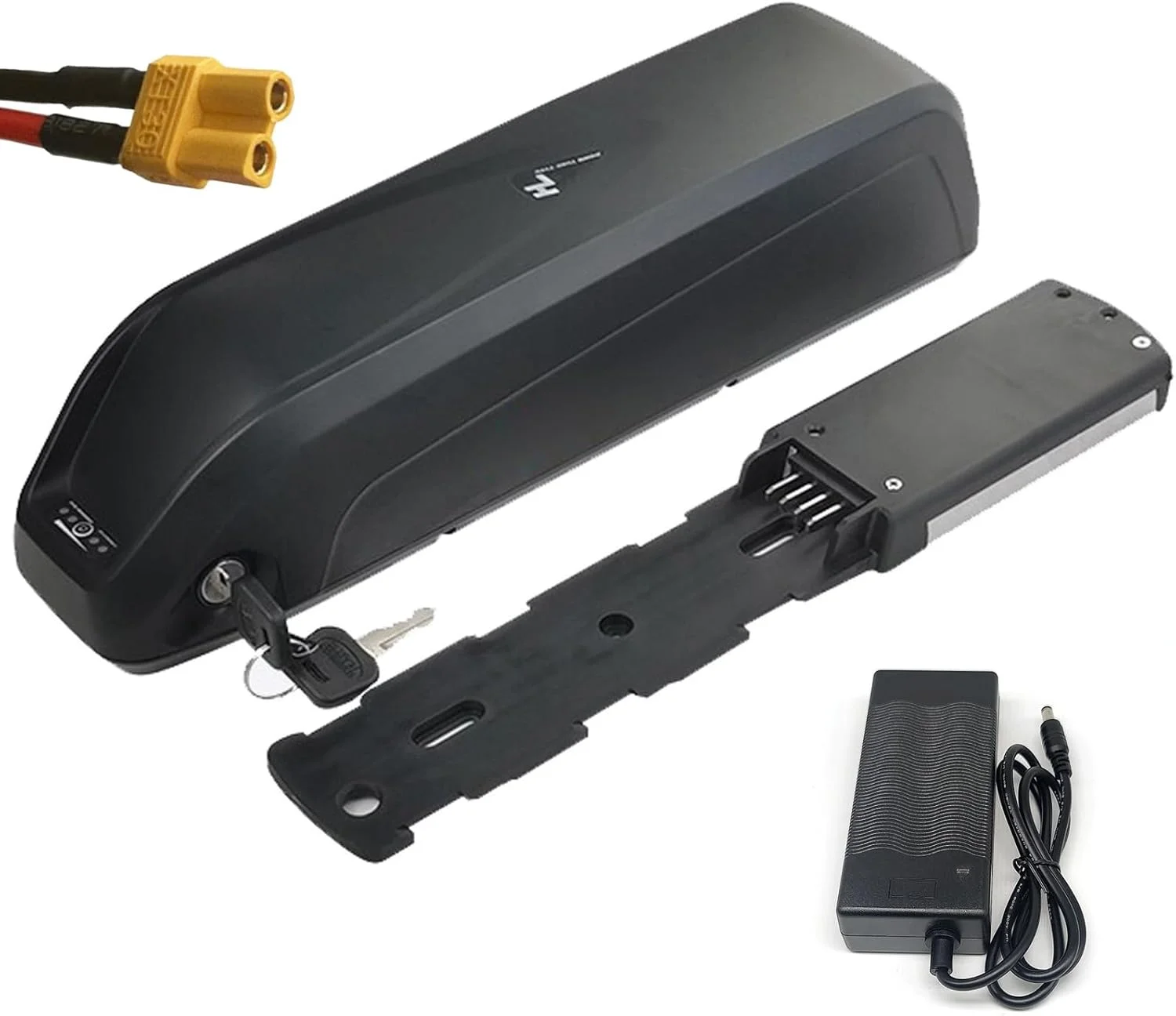 باطری لیتیوم-یونی 48 ولت 8 آمپر ساعت 10 آمپر ساعت دوچرخه برقی، بسته باطری لیتیومی لوله پایین 48 ولت با پایه 4 پین برای کیت موتور دوچرخه کوهستانی 250 وات 350 وات 450 وات 500 وات، 48v8ah