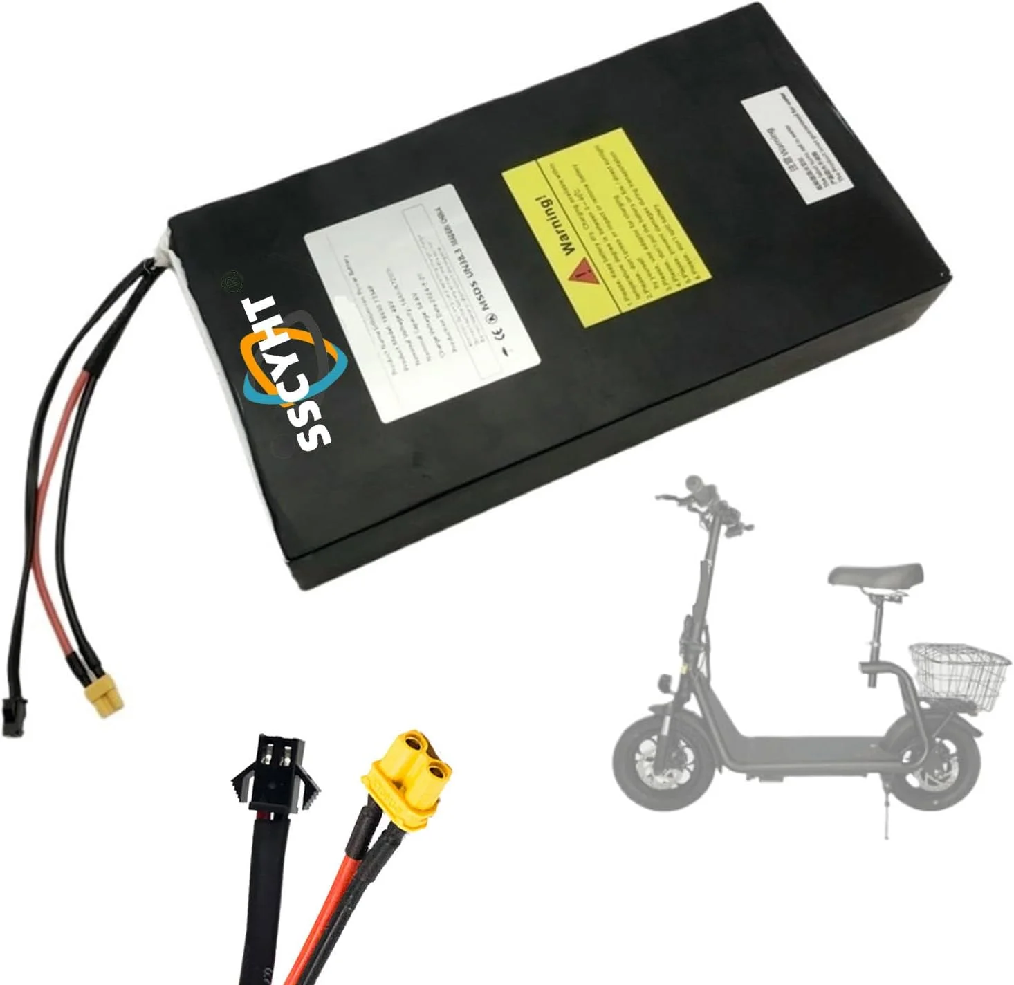 بسته باتری لیتیوم یون 48 ولت 14 آمپر ساعت 14000 میلی آمپر ساعت جایگزین باتری اسکوتر برقی با پورت XT30+SM برای موتور 0-672 وات