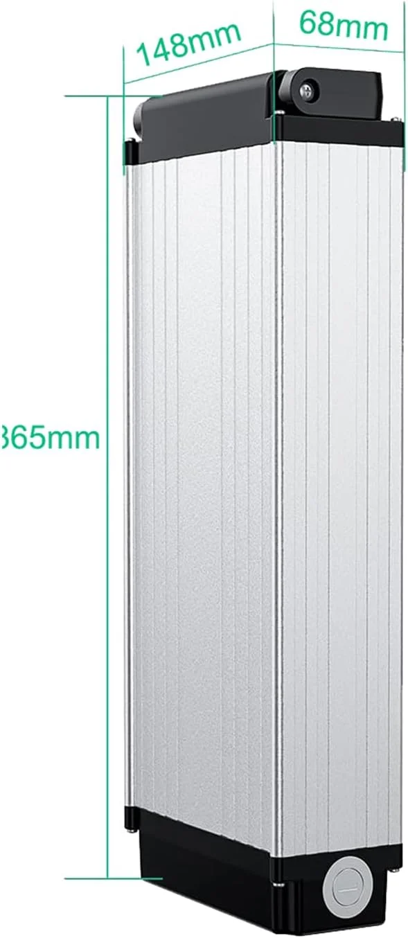 باطری لیتیومی 48V/36V 10AH 12AH 15AH 18AH برای دوچرخه برقی با قفسه عقب، باطری اسکوتر برقی 36V 20AH 23.2AH و باطری لیتیومی 48V 20.4AH