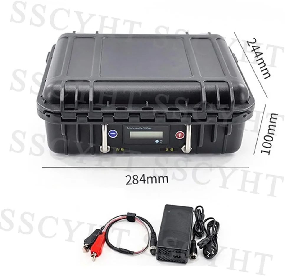 باتری قرقره برقی 12.8V/14.8V/25.6V، باتری لیتیومی جایگزین قرقره ماهیگیری برقی 14.8V 20AH 30AH 40AH 50AH برای کیت یدکی کشتی تراستر