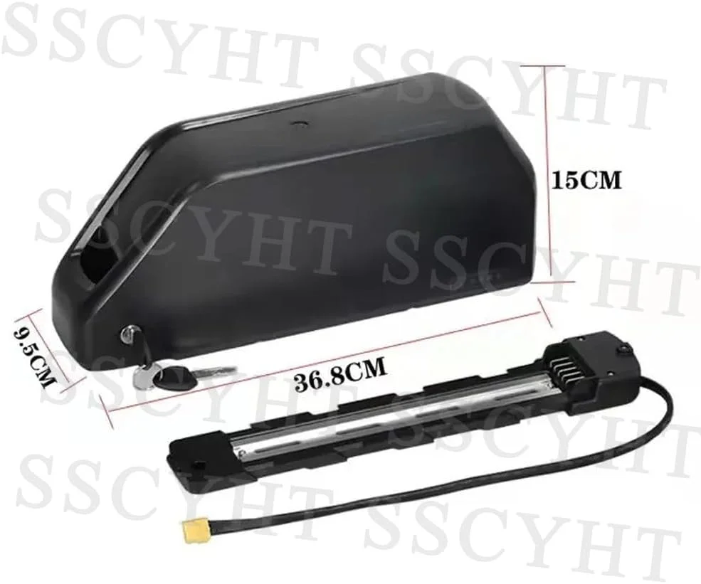 باتری لیتیوم یونی جایگزین باتری دوچرخه برقی دان تیوب 36 ولت 48 ولت 52 ولت 60 ولت 18.2 آمپر ساعت با سیستم مدیریت باتری (BMS) برای موتور دوچرخه کوهستانی 100 وات 350 وات 750 وات 1100 وات