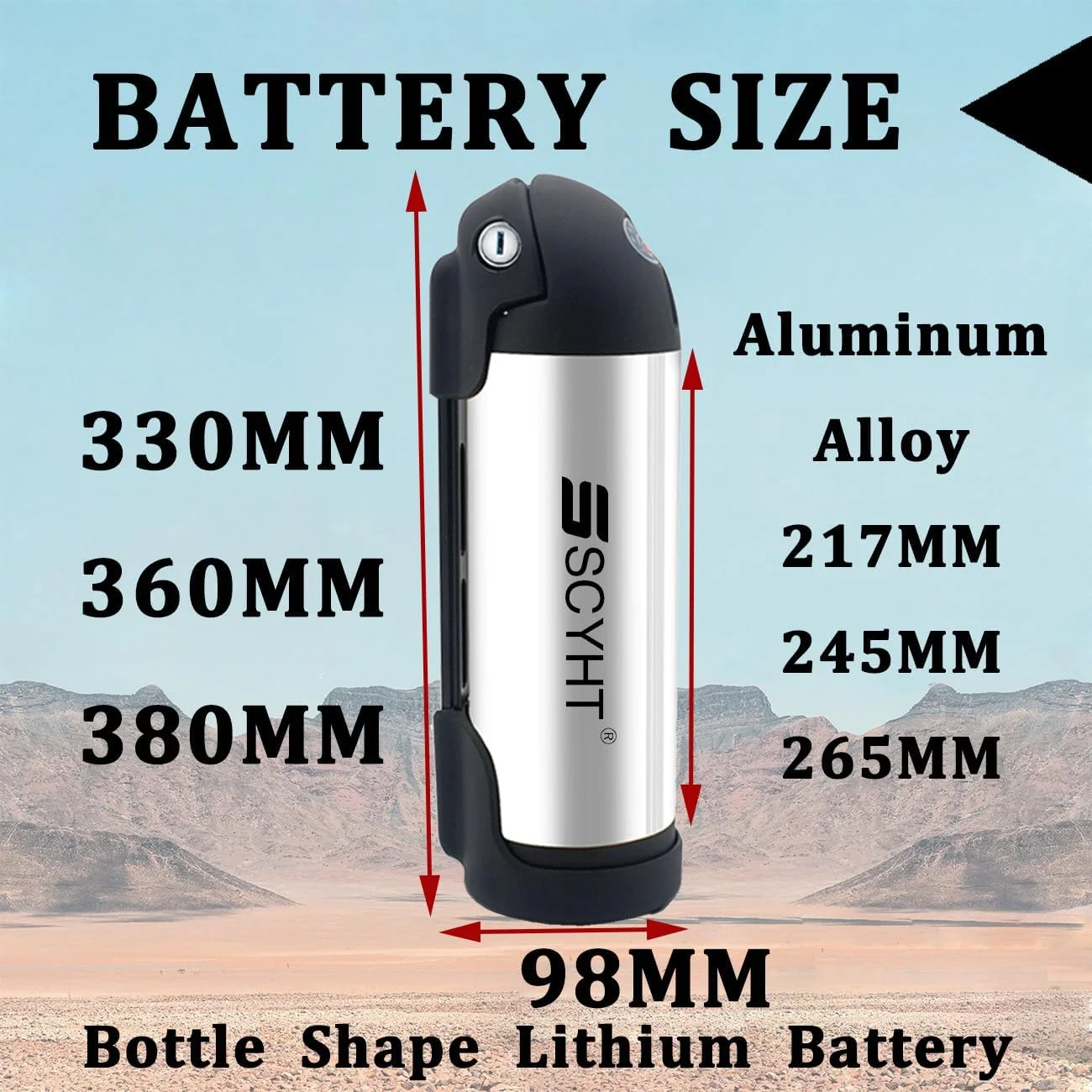 باتری لیتیوم-یونی 36 ولت 10 آمپر ساعت 8.8 آمپر ساعت 8 آمپر ساعت جایگزین باتری 13 آمپر ساعت باتری های لیتیومی 48 ولت بطری با شارژر و پورت 4 هسته ای برای موتورهای 250 وات - 650 وات