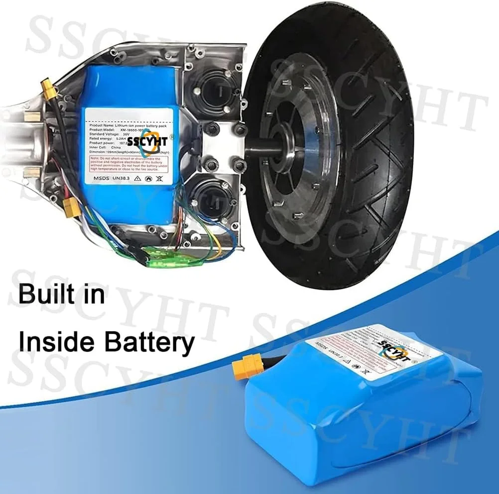 باتری لیتیومی 36 ولت 4400mAh/5200mAh با پلاگ XT60 برای اسکوتر، هاوربرد و موتور ماشین تعادل