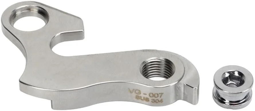 آویز شانژمان دوچرخه استیل ضد زنگ - قلاب دم جهانی 65x43x8 میلی متر برای دوچرخه های جاده و کوهستان به همراه پیچ نصب