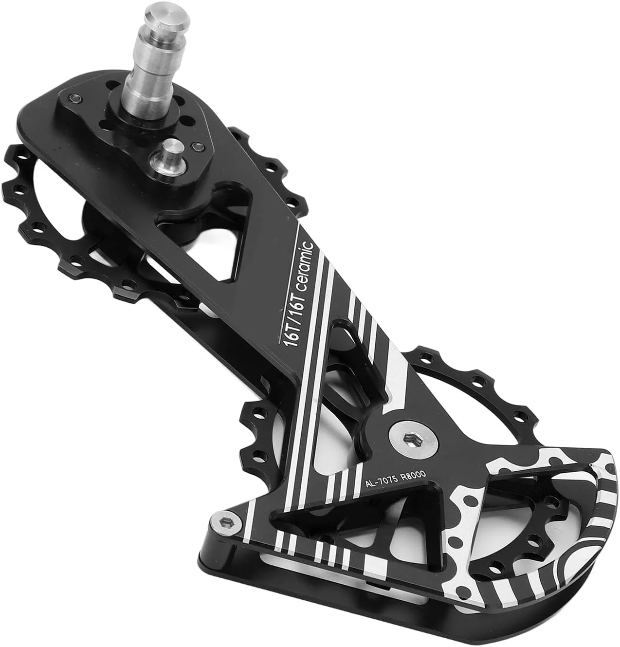 سیستم چرخ قرقره شانژمان بزرگ MEROCA R8000 Series، آلیاژ آلومینیوم، 16 دندانه، افزایش راندمان تعویض دنده برای دوچرخه های کورسی