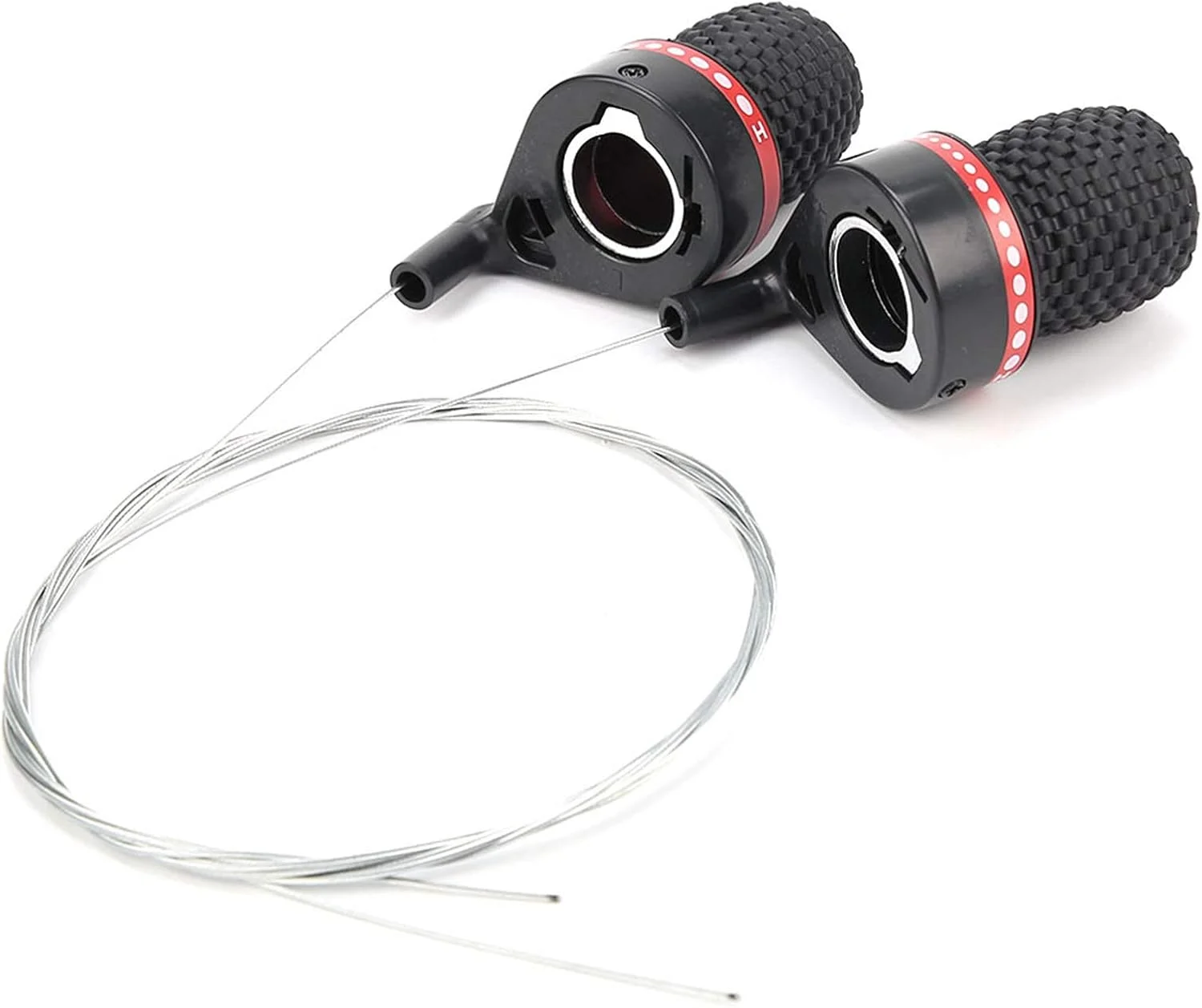 دسته دنده دوچرخه کوهستان شیکریس با عمر طولانی، دستگیره دنده برای هندلینگ راحت، مناسب برای علاقه مندان به دوچرخه کوهستان، جنس لاستیکی، طراحی قرمز مشکی