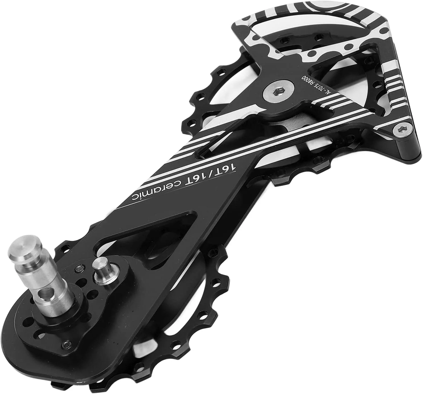 سیستم چرخ قرقره شانژمان بزرگ MEROCA R8000 Series، آلیاژ آلومینیوم، 16 دندانه، افزایش راندمان تعویض دنده برای دوچرخه های کورسی