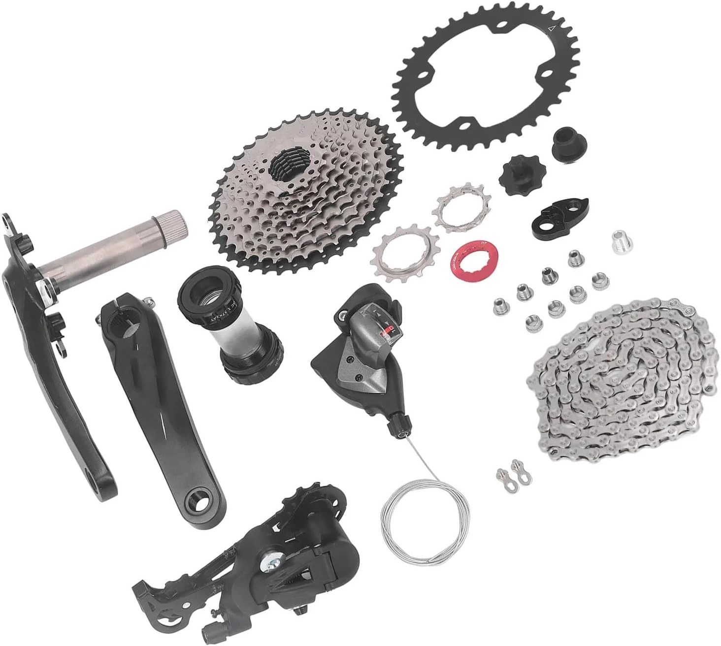 ست لوازم جانبی دوچرخه 10 سرعته Cryfokt، میل لنگ سبک وزن برای کنترل و شتاب بهتر، ایده آل برای مسافرت یا دوچرخه سواری جاده ای