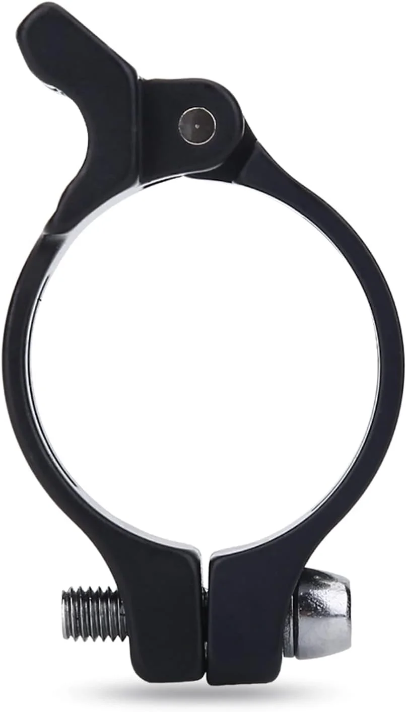 بست دنده جلو آلیاژ آلومینیوم Cryfokt، نصب آسان برای دنده جلو Braze-On، لوازم جانبی دوچرخه سواری در 2 اندازه (مشکی #02)