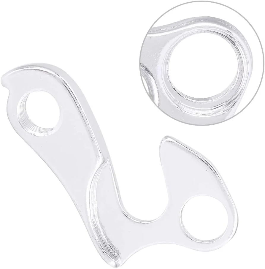 قلاب دنده عقب دوچرخه Cryfokt، آلومینیوم بادوام نقره ای، مناسب برای دوچرخه های فضای باز