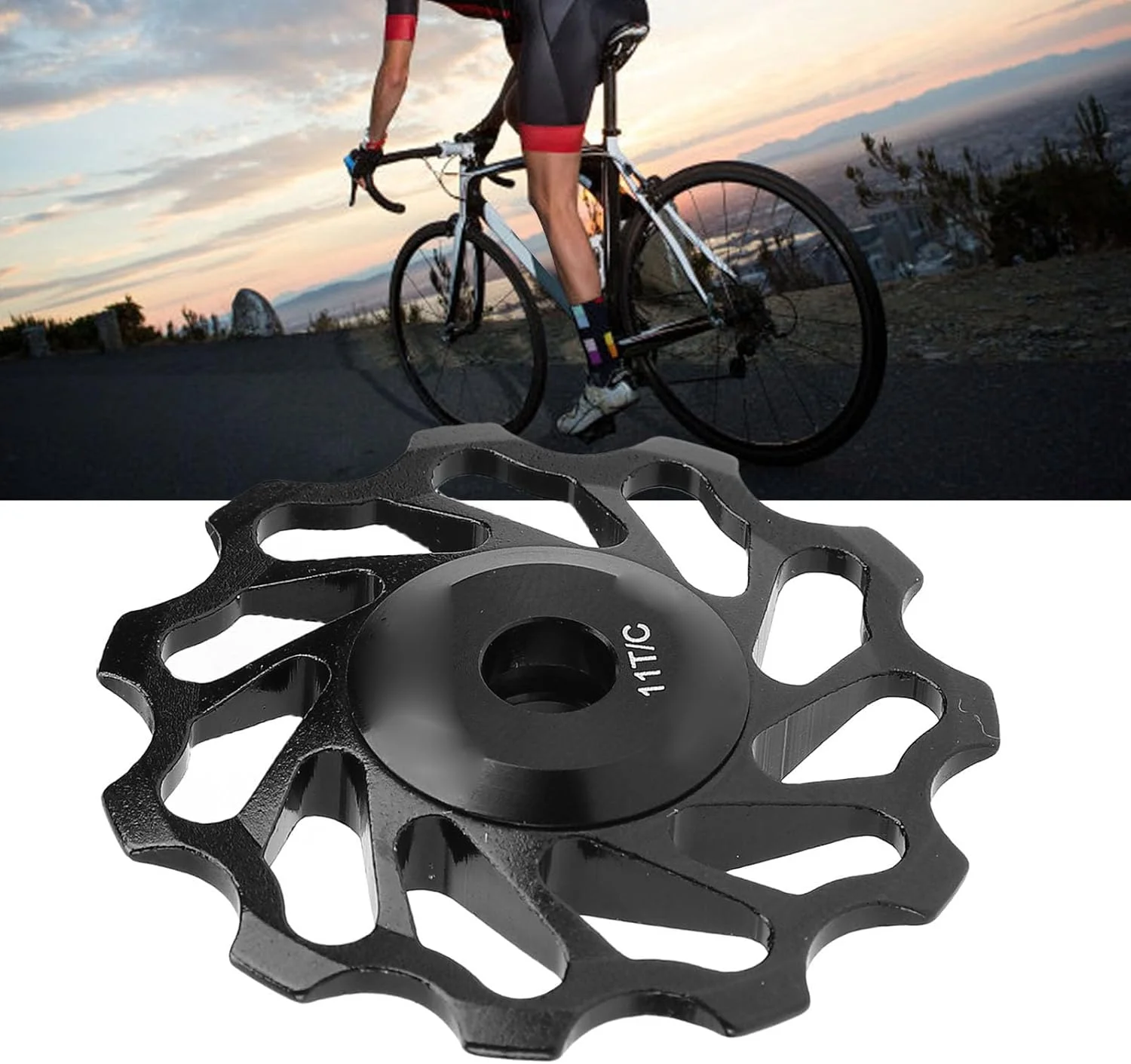 چرخ دنده قرقره سرامیکی تعویض دنده عقب 11T Jiawu برای چرخش روان مناسب برای دوچرخه سواران کوهستانی و جاده