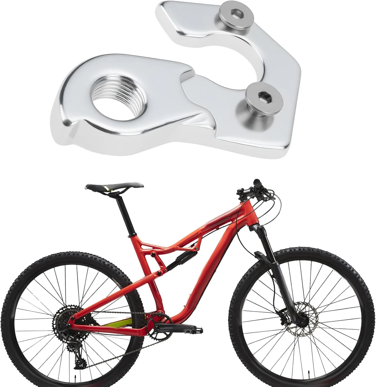 آویز شانژمان دوچرخه نقره ای eMagTech مدل GH-063 آلیاژ آلومینیوم سازگار با دوچرخه Rockrider به همراه پیچ