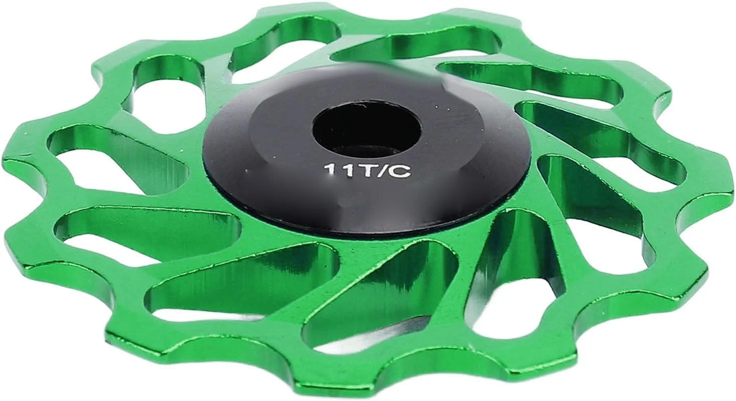 چرخ دنده قرقره شانژمان عقب دوچرخه 11T سرامیکی فاباتر، سبک و مقاوم برای دوچرخه سواری کوهستانی و جاده، قرقره راهنمای دوچرخه سواری آلیاژ آلومینیوم برای شانژمان های 8-11 سرعته