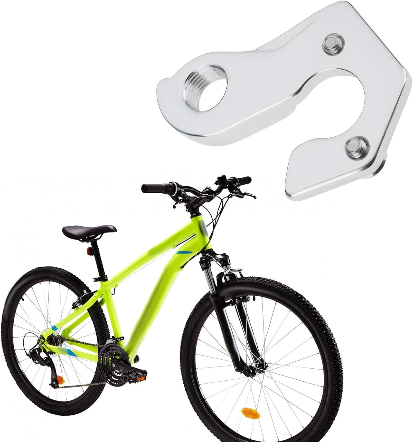 آویز شانژمان دوچرخه نقره ای eMagTech مدل GH-063 آلیاژ آلومینیوم سازگار با دوچرخه Rockrider به همراه پیچ