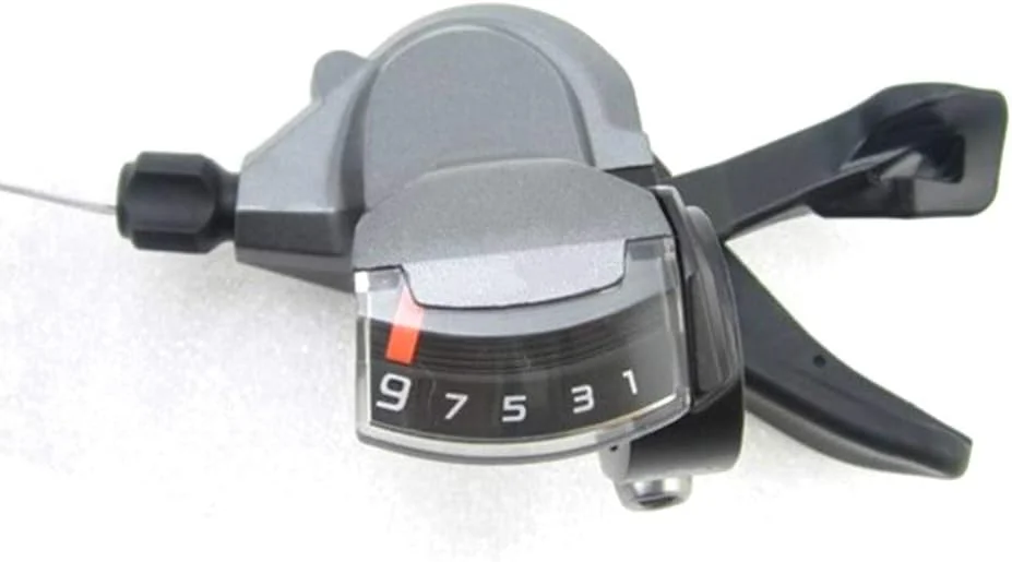 دسته دنده دوچرخه، اهرم ترمز انگشتی بادوام با 9 دنده و نمایشگر دنده برای دوچرخه های کوهستانی و جاده ای (مشکی)