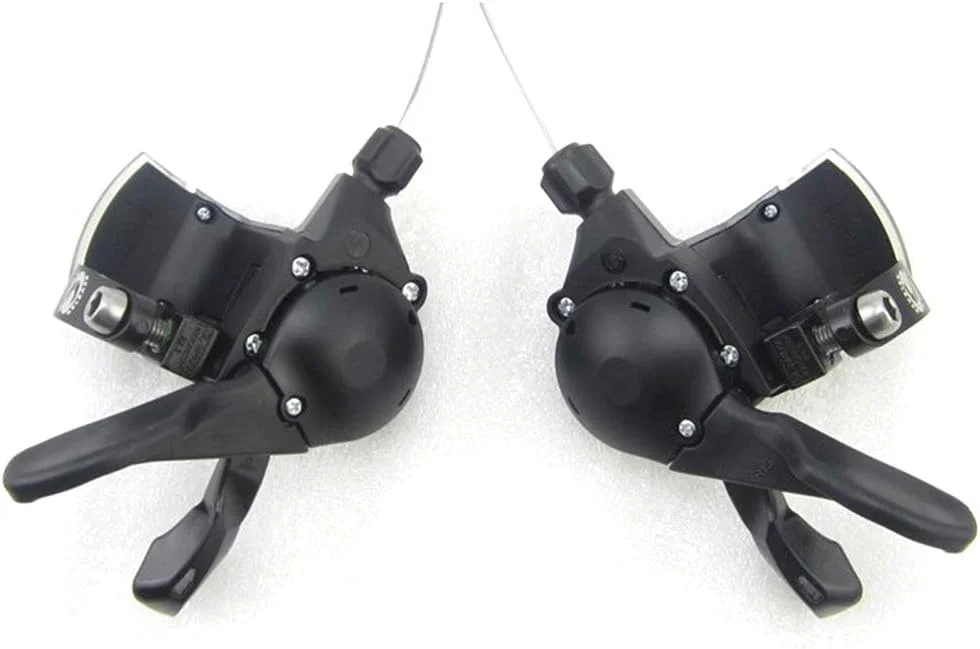 دسته دنده دوچرخه، اهرم ترمز انگشتی بادوام با 9 دنده و نمایشگر دنده برای دوچرخه های کوهستانی و جاده ای (مشکی)