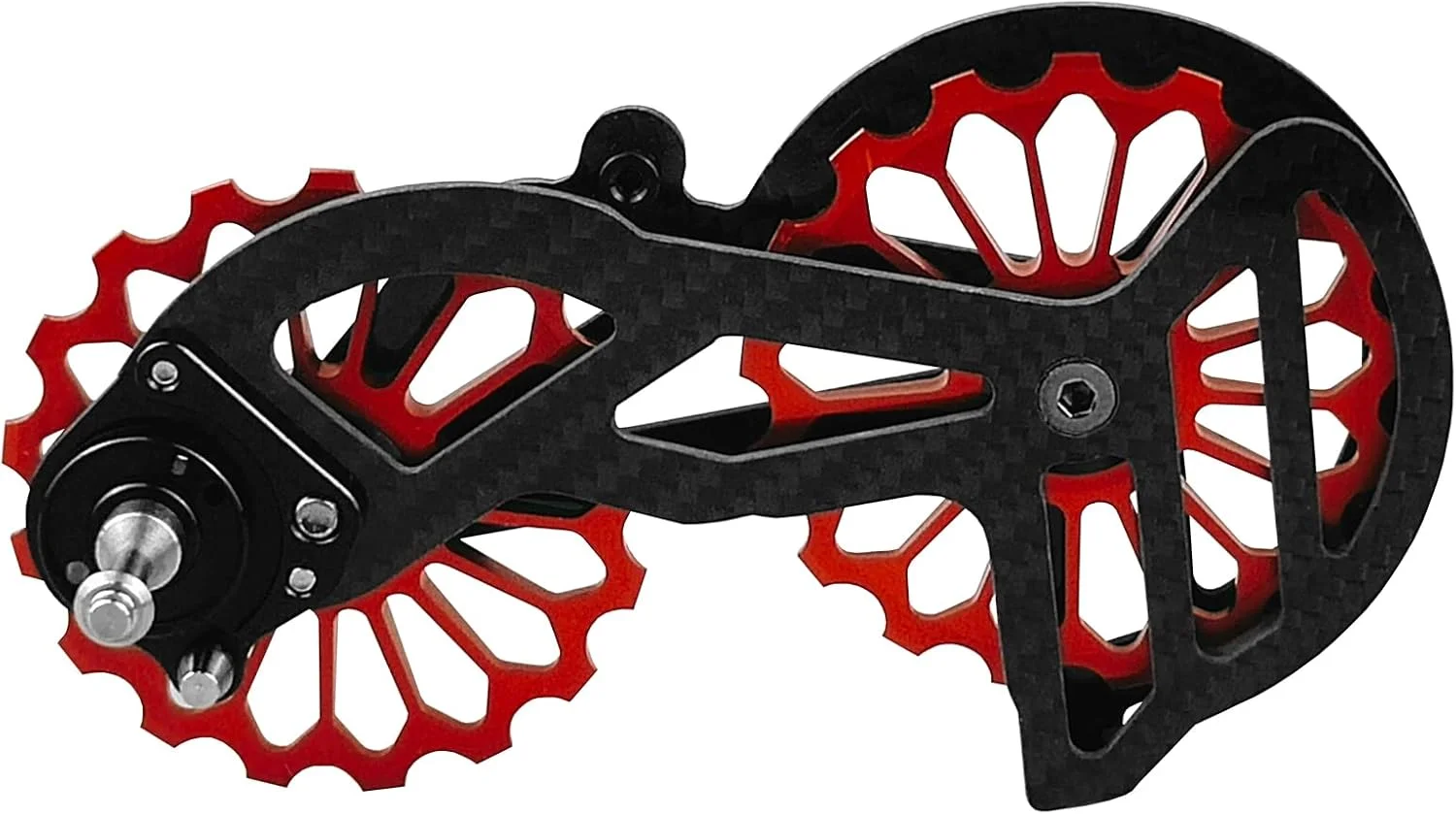 سیستم چرخ قرقره شانژمان دوچرخه فیبر کربنی سبک وزن با بلبرینگ سرامیکی برای کاهش اصطکاک زنجیر و عملکرد روان