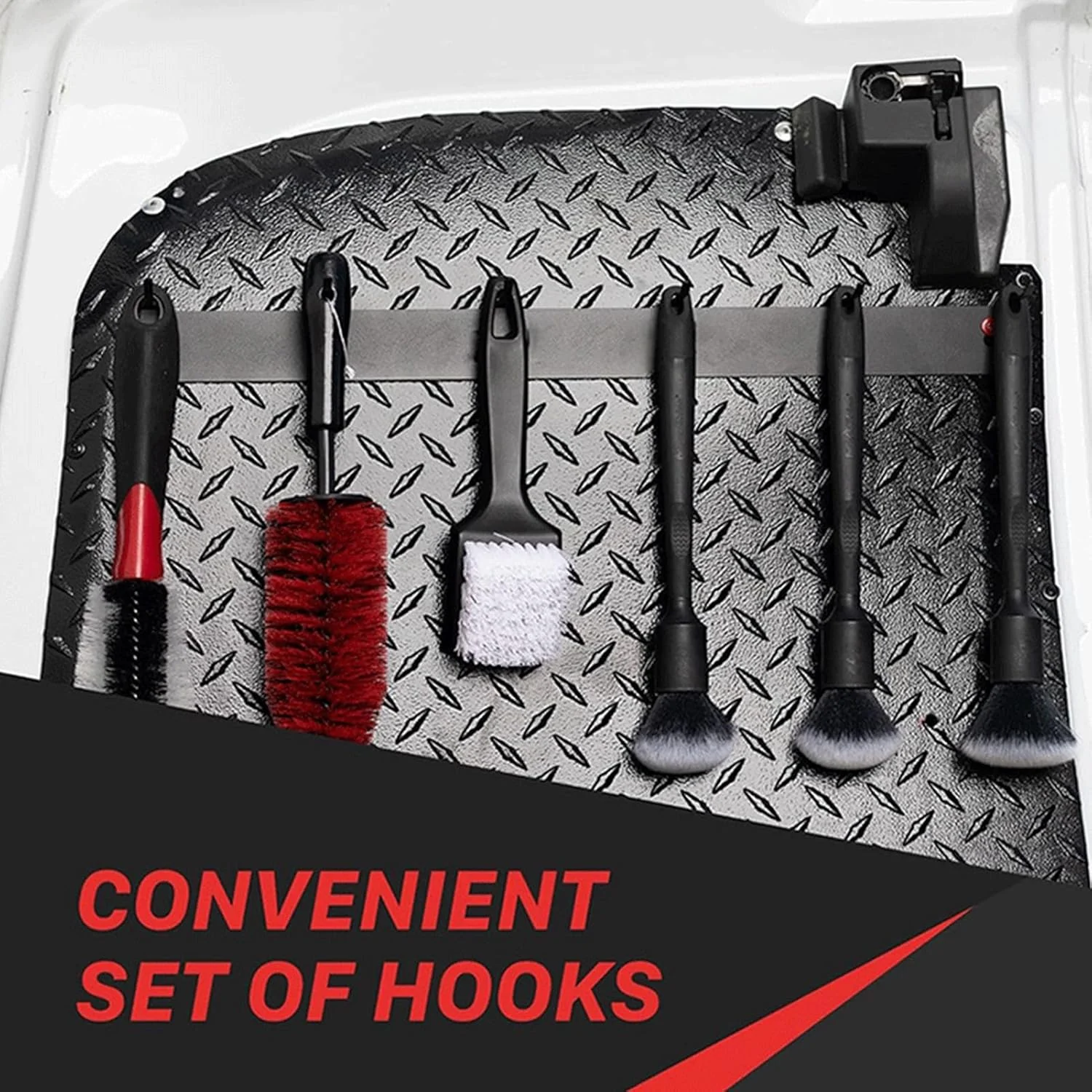 نگهدارنده برس دیتیلینگ | قفسه نگهداری برس دیتیل خودرو، قابل نصب روی دیوار - قفسه سبک وزن برای علاقه مندان به جعبه ابزار، رانندگان، دیتیلرها، گاراژ، کارگاه، خانه