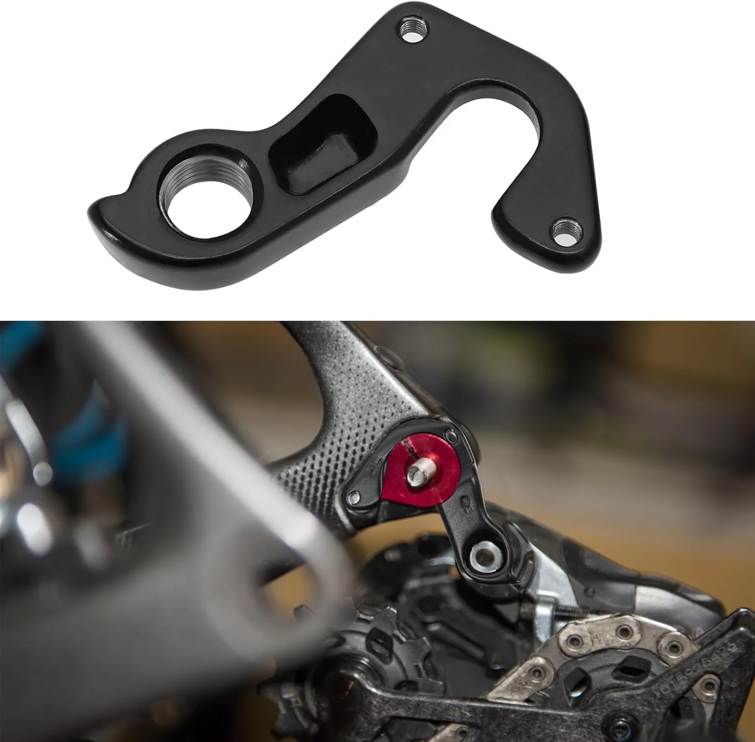 بازوی تعویض دنده دوچرخه، قلاب تعویض دنده، قلاب دم دوچرخه، بازوی تعویض دنده عقب آلیاژ آلومینیوم به همراه 2 پیچ سازگار با Cannondale Trail SL و Trail 29er