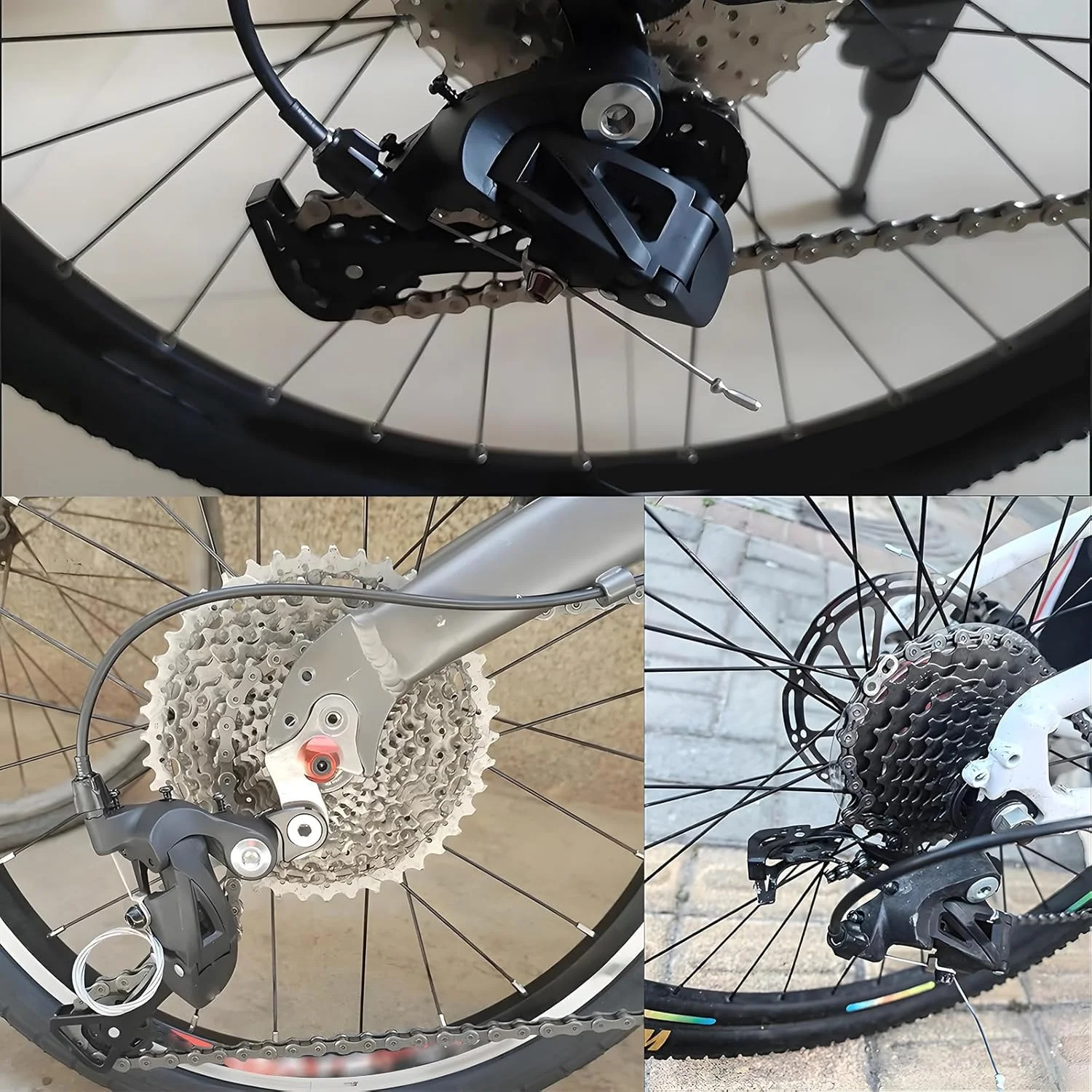 شانژمان عقب دوچرخه، 7/8/9/10/11 سرعته اتصال مستقیم، مناسب برای دوچرخه‌های کوهستانی و جاده‌ای، ساخته شده از فولاد با چرخ راهنمای نایلونی برای تعویض دنده نرم و روان