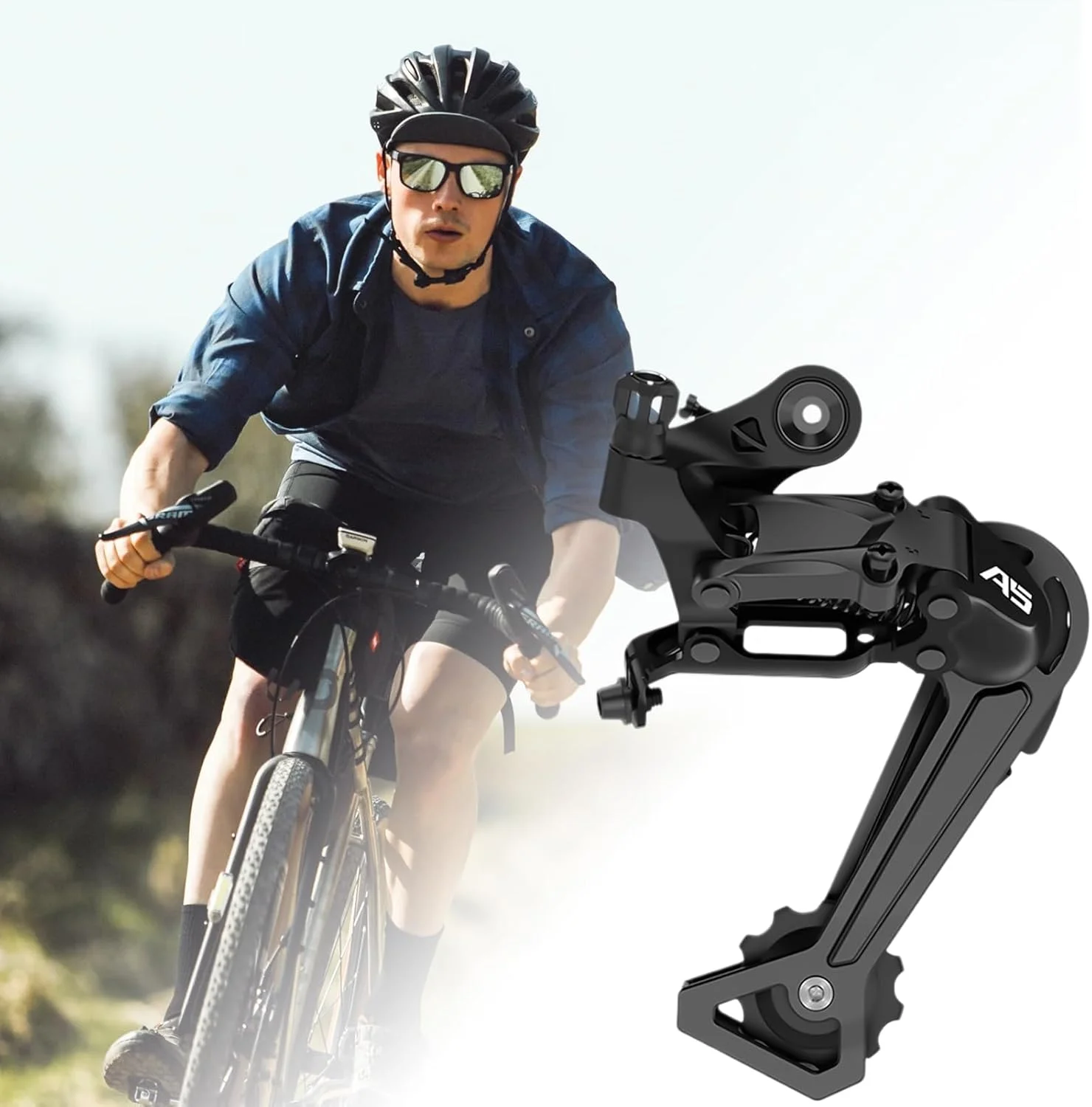 شانژمان دوچرخه - شانژمان عقب دوچرخه 9 سرعته، تعویض دنده برای دوچرخه سواران مبتدی جوان و بزرگسال، دوچرخه سواری جاده، کوهستان و فضای باز