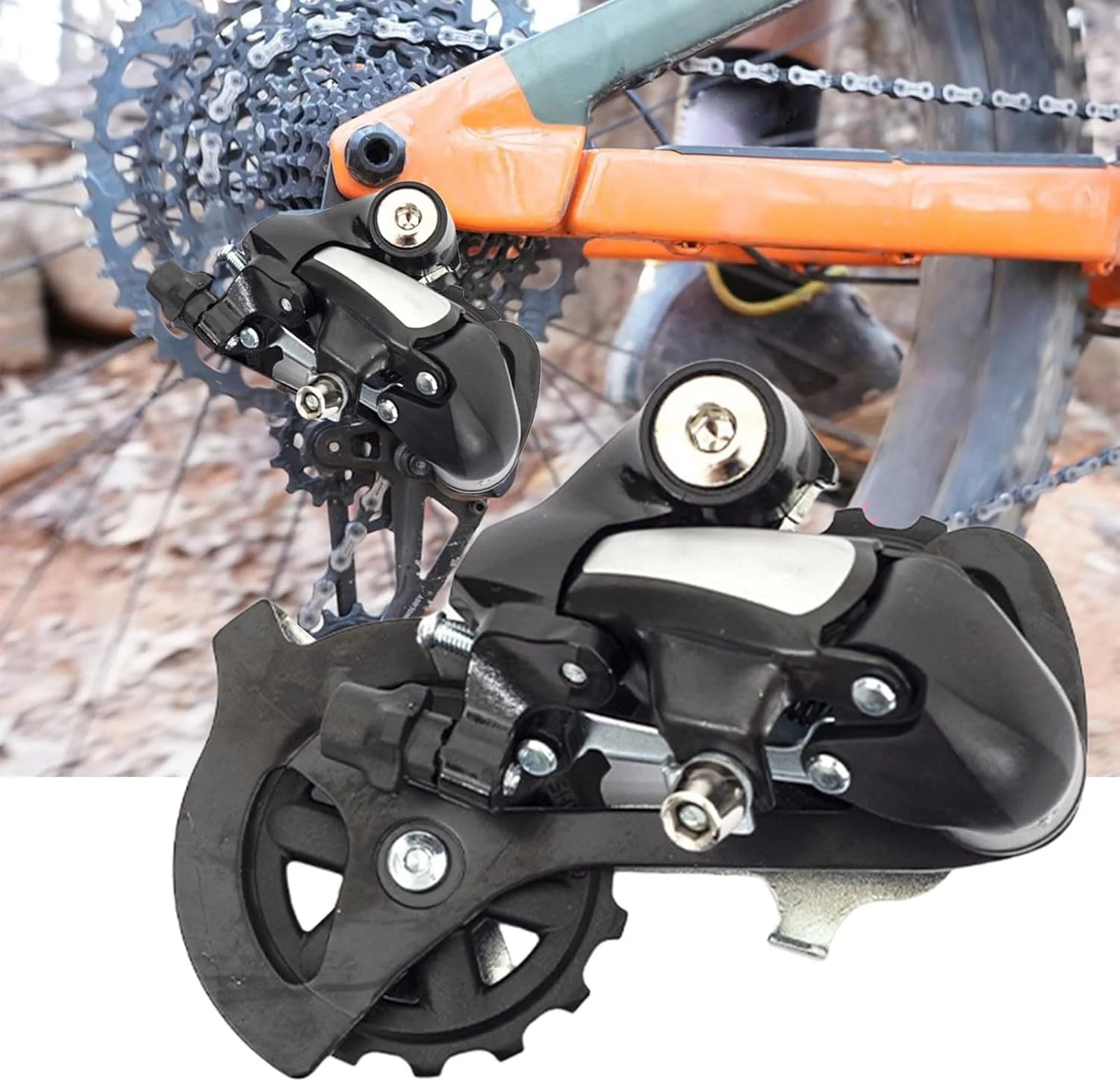 شانژمان عقب دوچرخه 6/7/8/9 سرعته مناسب برای دوچرخه تاشو، دوچرخه کوهستان، اتصال مستقیم، چرخ دوچرخه مشکی