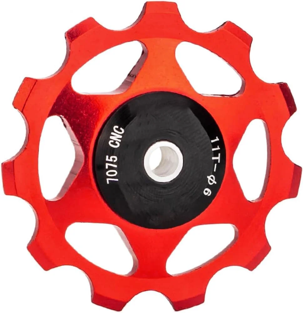 چرخ دنده قرقره شانژمان دوچرخه آلیاژ آلومینیوم 11T، قطعه چرخ راهنمای عقب دوچرخه