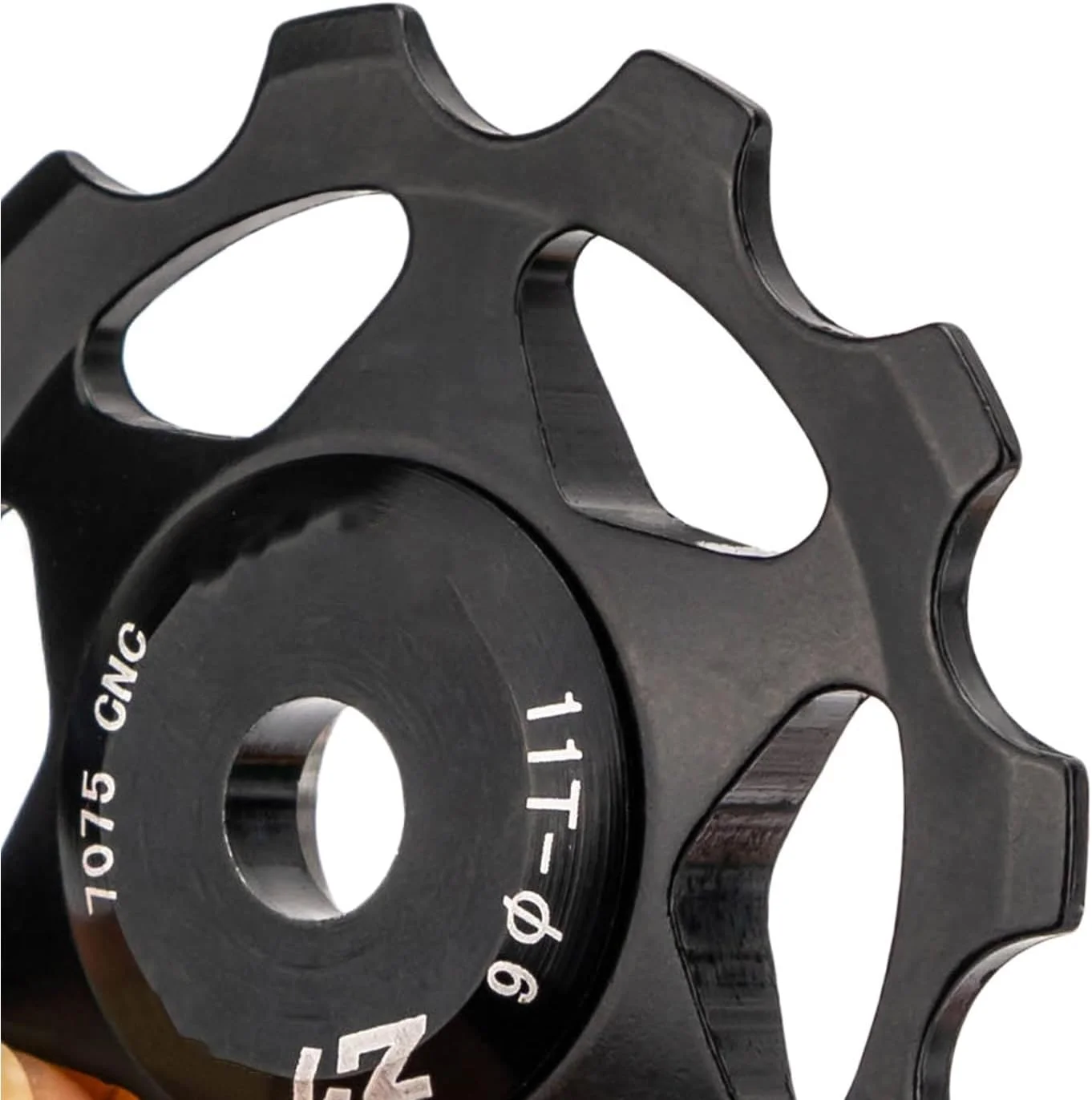 چرخ دنده قرقره شانژمان دوچرخه آلیاژ آلومینیوم 11T، قطعه چرخ راهنمای عقب دوچرخه