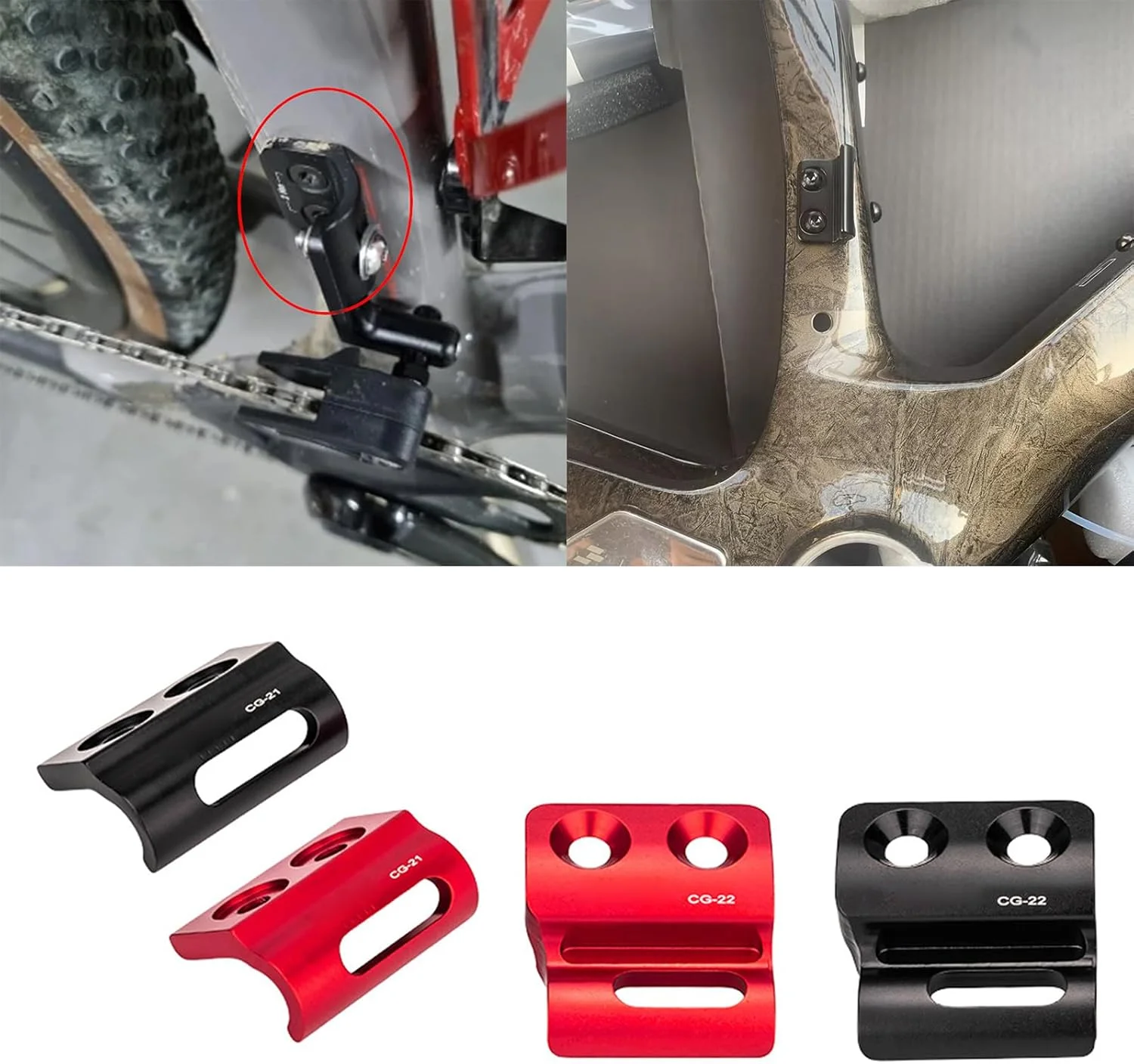 آویز شانژمان جلو دوچرخه، قلاب اتصال بدنه دوچرخه جاده ای، آلومینیومی، آداپتور نصب آلیاژ آلومینیوم برای دوچرخه جاده ای