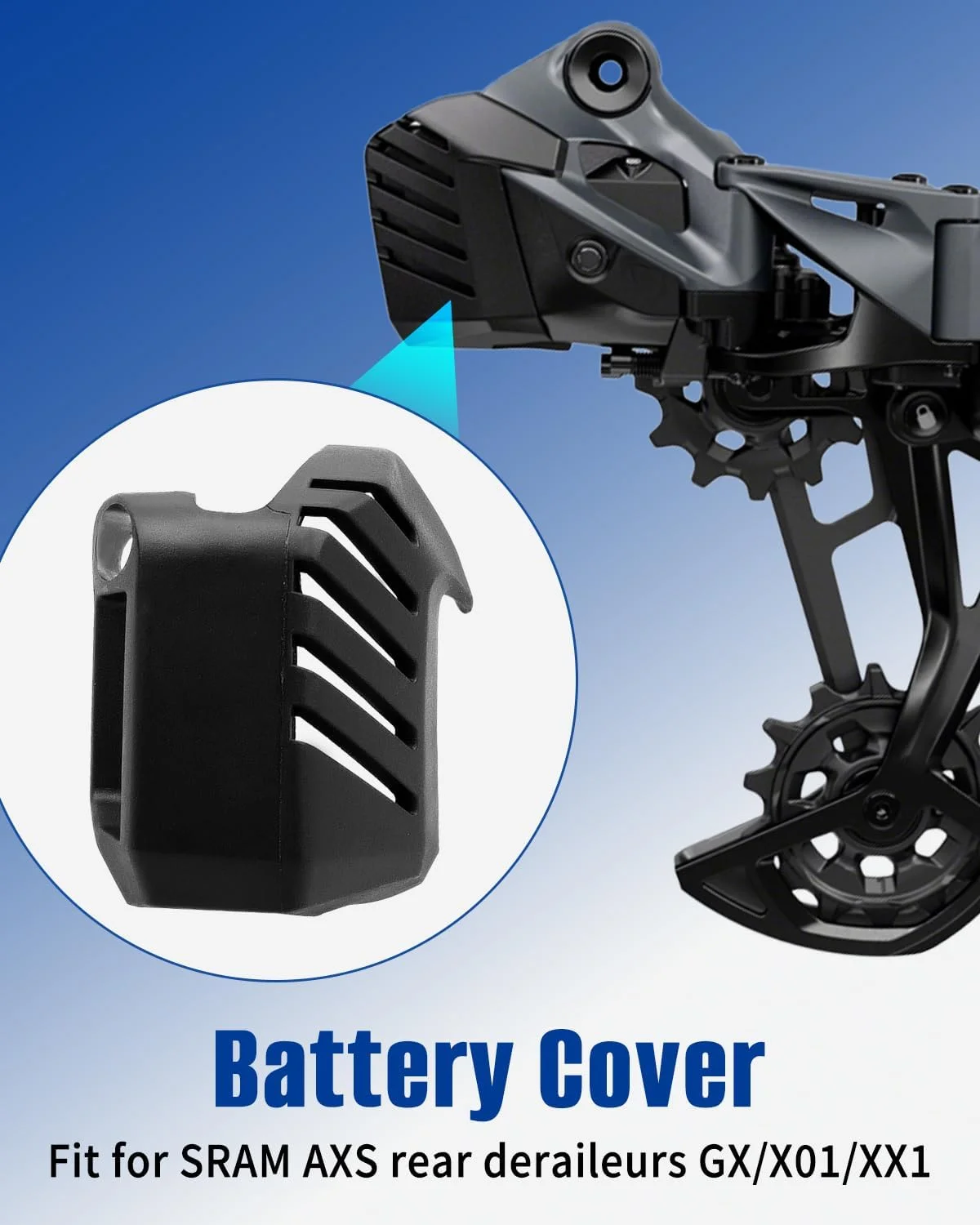 محافظ باتری برای شانژمان عقب دوچرخه SRAM AXS GX Eagle / X01 / XX1 AXS، بسته 2 عددی، مشکی محافظ باتری برای شانژمان عقب دوچرخه SRAM AXS GX Eagle / X01 / XX1 AXS، بسته 2 عددی، مشکی