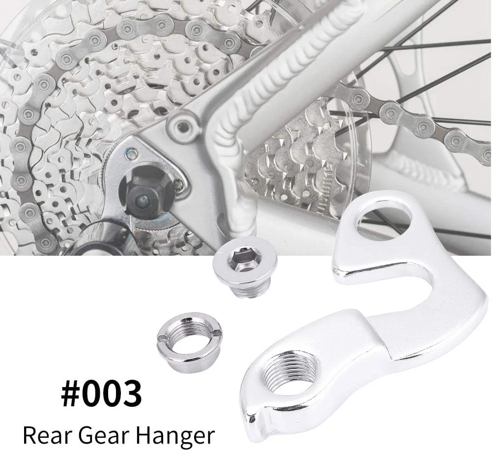 قلاب آویز شانژمان دنده عقب آلیاژ آلومینیوم، صاف به همراه مجموعه پیچ، آویز دم دوچرخه برای دوچرخه سواران (003)