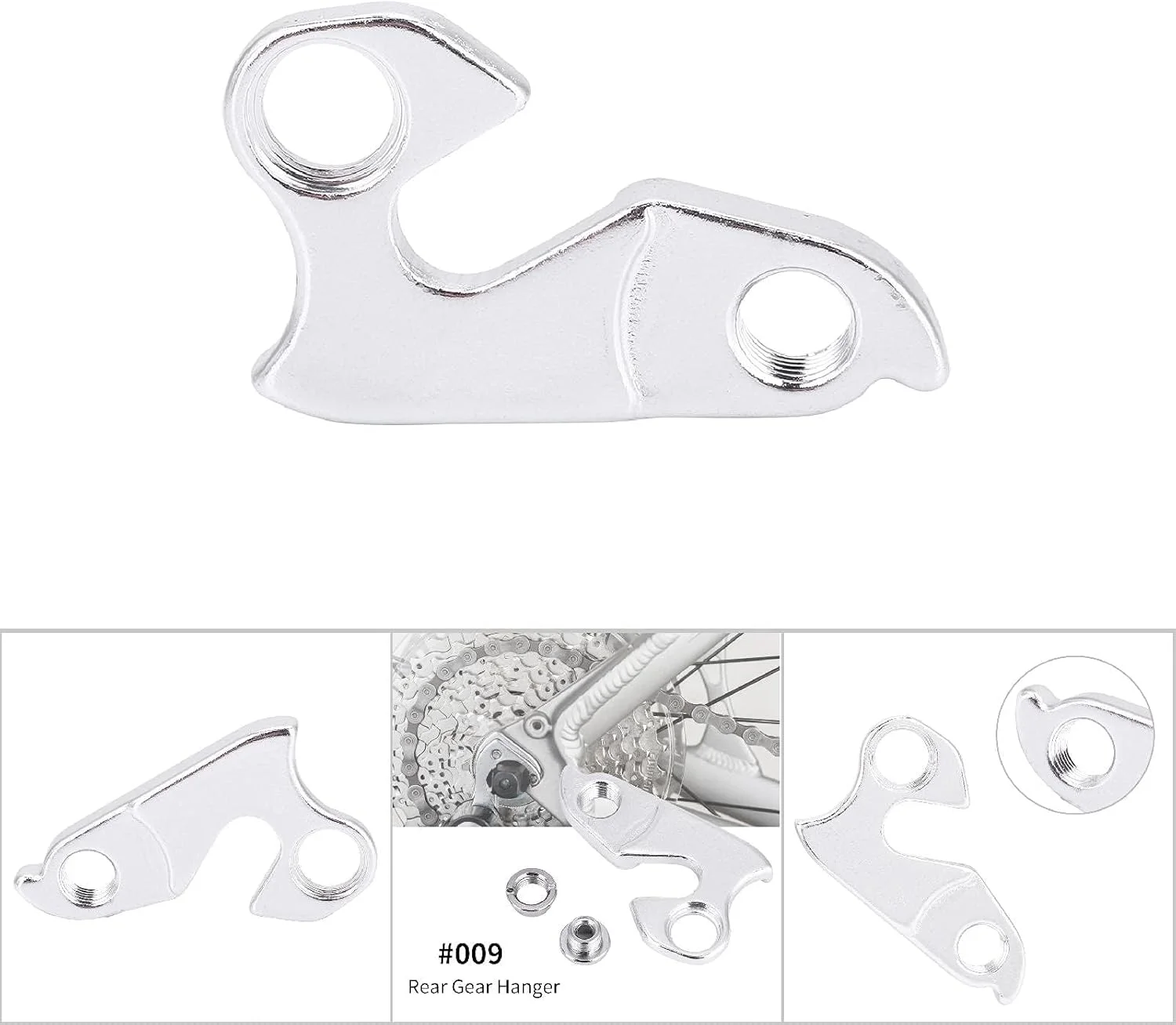 قلاب آویز شانژمان دنده عقب آلیاژ آلومینیوم، آویز دم دوچرخه بادوام با پیچ، بافت صاف برای دوچرخه سواران، مناسب برای نگهداری اکثر دوچرخه ها (009)