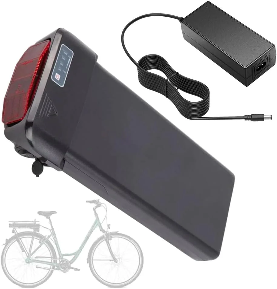 باتری لیتیوم-یونی 36 ولت 10.4 آمپر ساعت 14 آمپر ساعت باتری قابل شارژ 48 ولت باتری لیتیومی 7.8 آمپر ساعت 10.5 آمپر ساعت باتری جایگزین با شارژر و پورت 4 سوراخ برای کیت موتور 250 وات - 550 وات