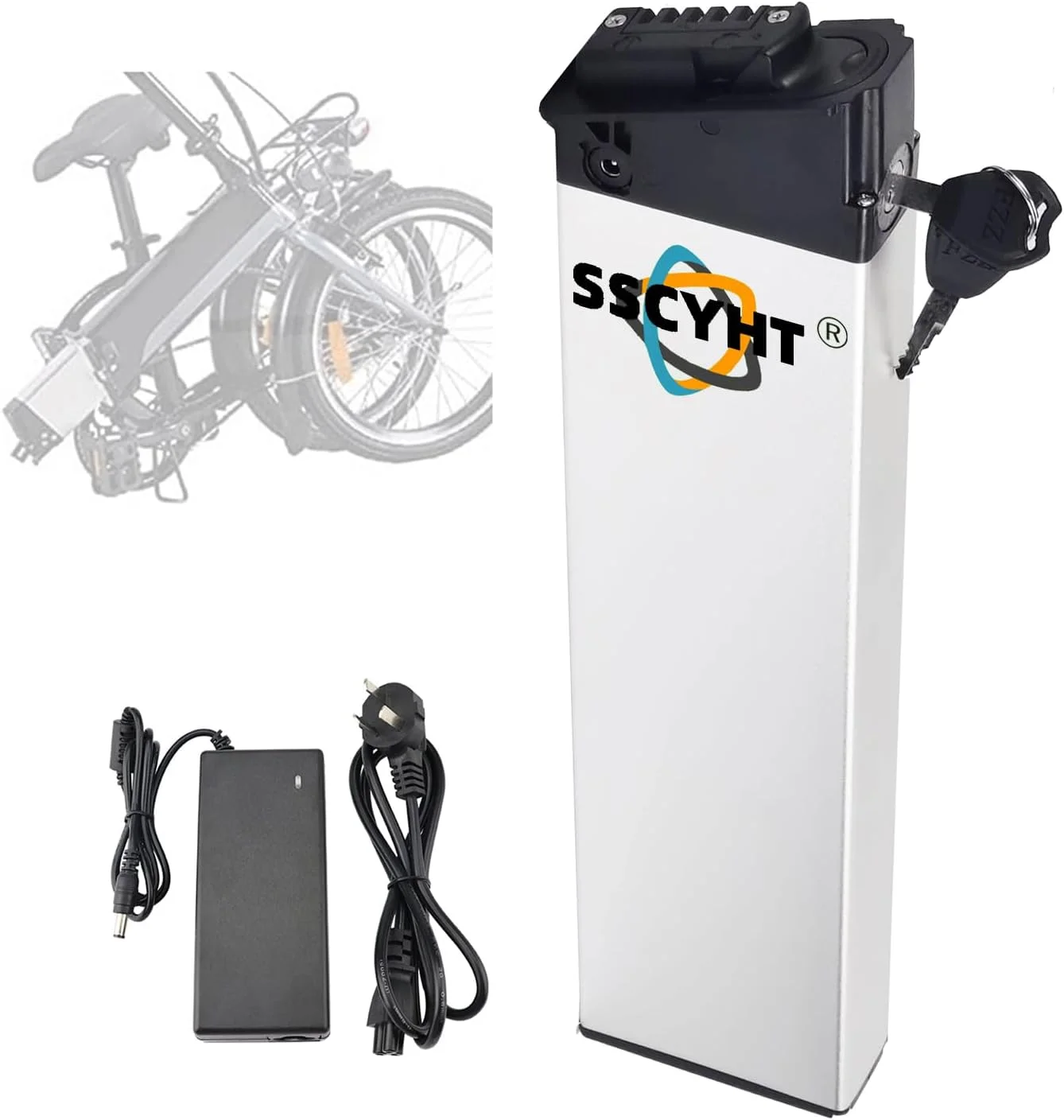 باطری 48 ولت برای دوچرخه برقی 48V 10.4Ah 12.8Ah 14Ah بسته باتری لیتیومی جایگزین باتری های لیتیوم یونی برای کیت موتور اسکوتر تاشو 0-700 وات، 48v12.8ah